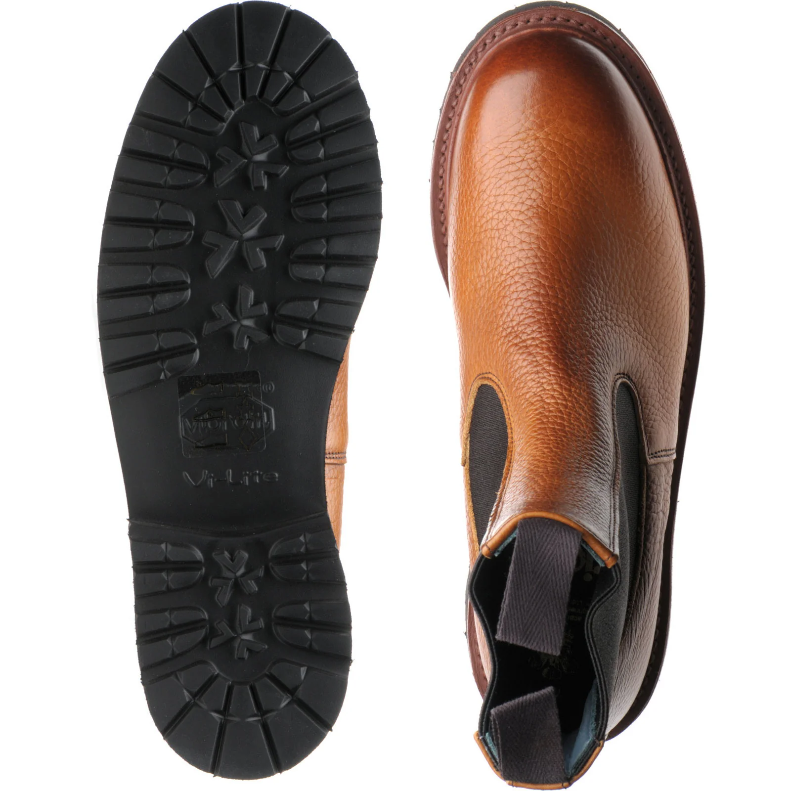 Herring Paula ladies rubber-soled Chelsea boots in marron muflone calf - Image 3