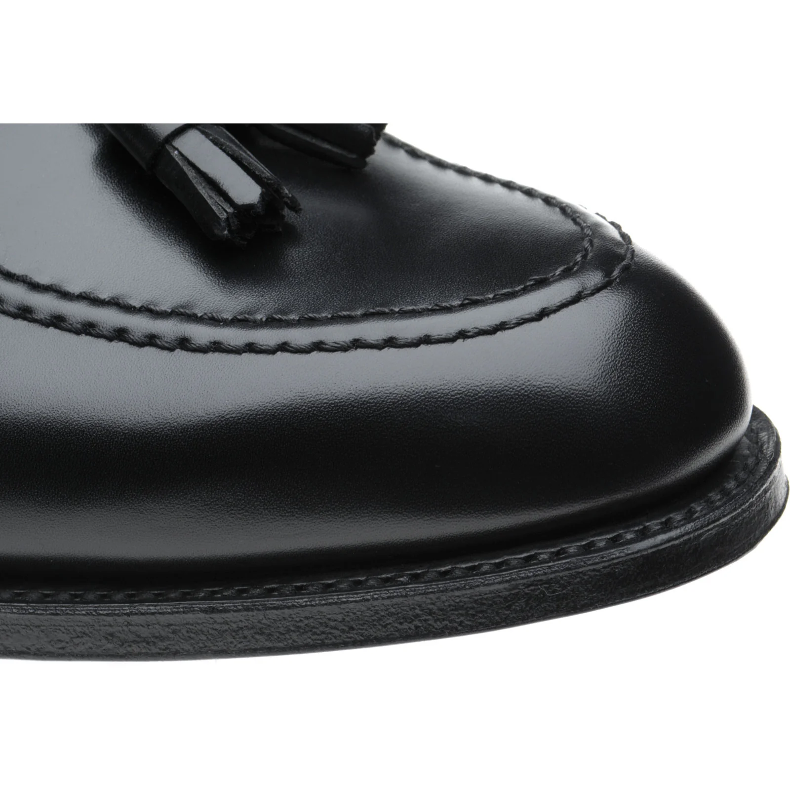 Herring Picasso mens tasselled loafers in black calf - Image 5