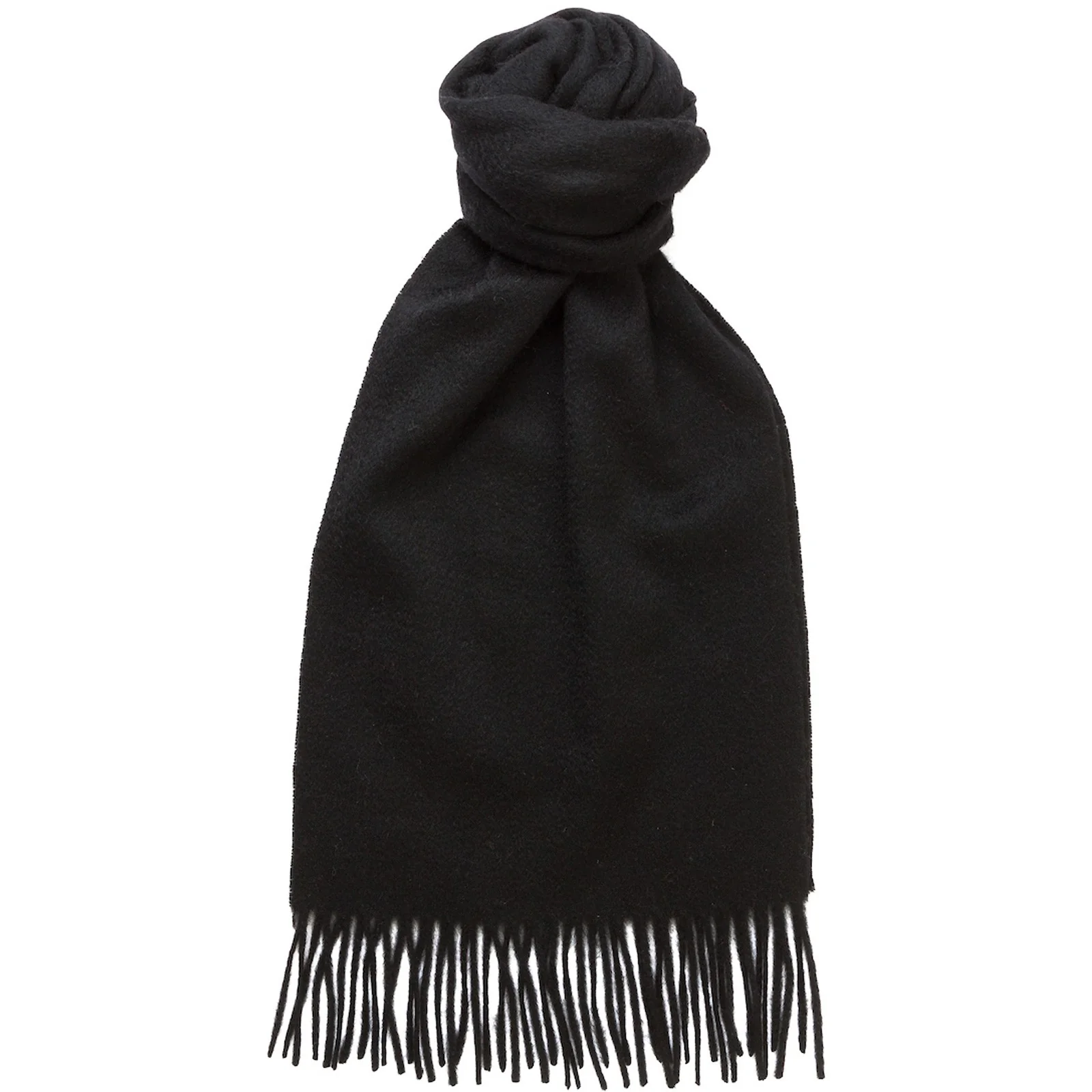 Herring Plain Cashmere Scarf in black cashmere
