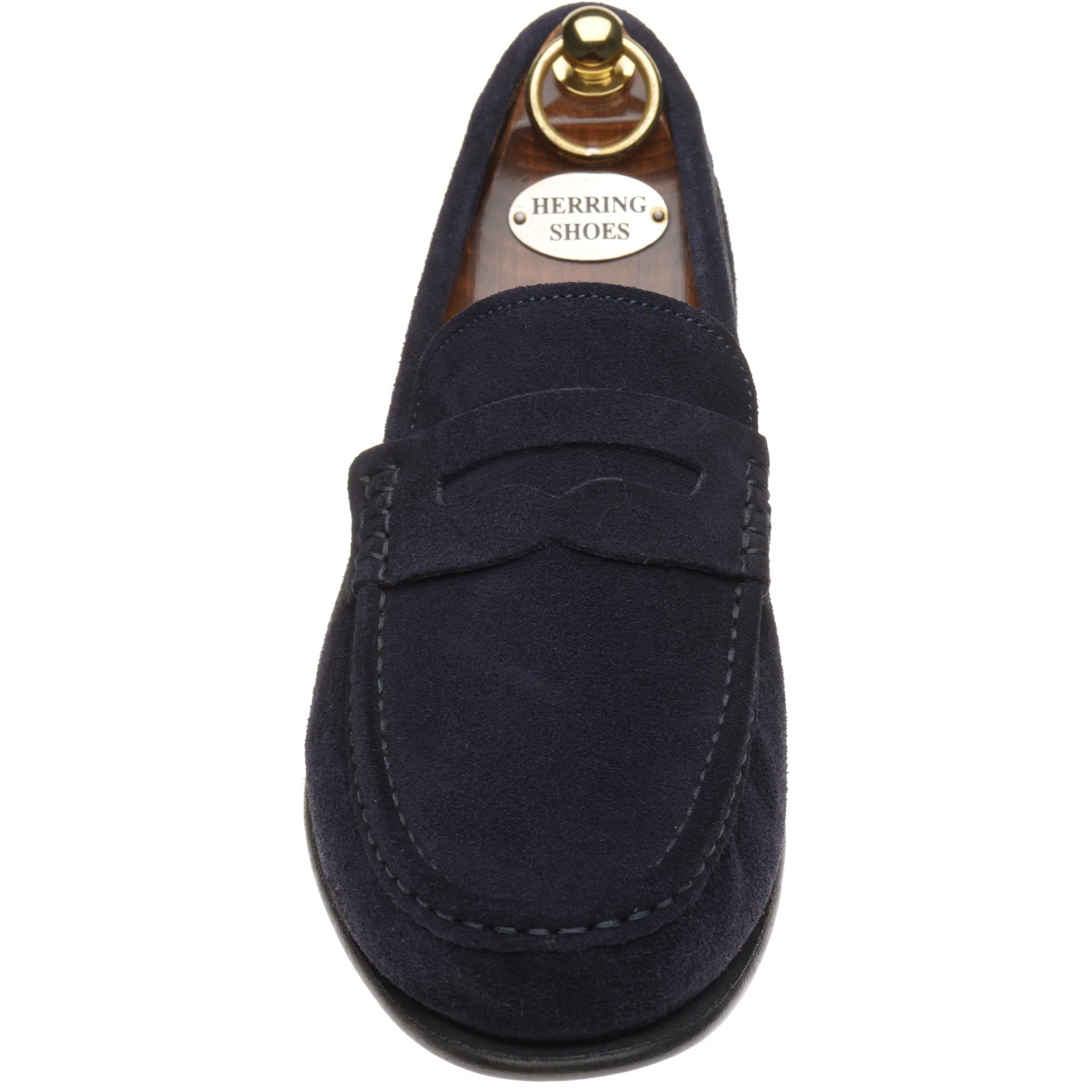 Herring Puglia mens hybrid-soled loafers in navy suede - Image 2
