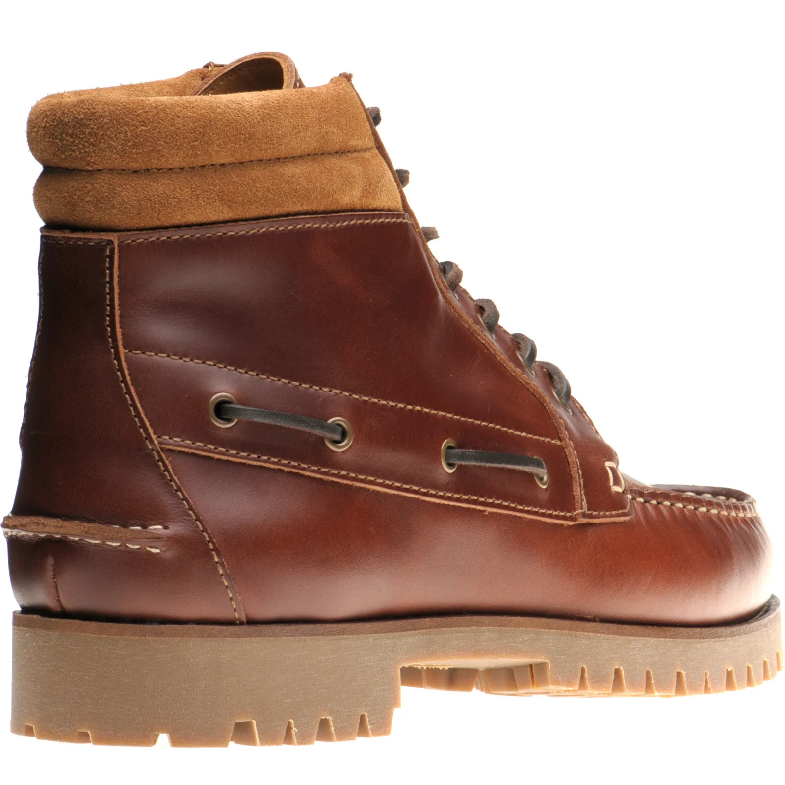Herring Rockall mens rubber-soled boots in chestnut - Image 4