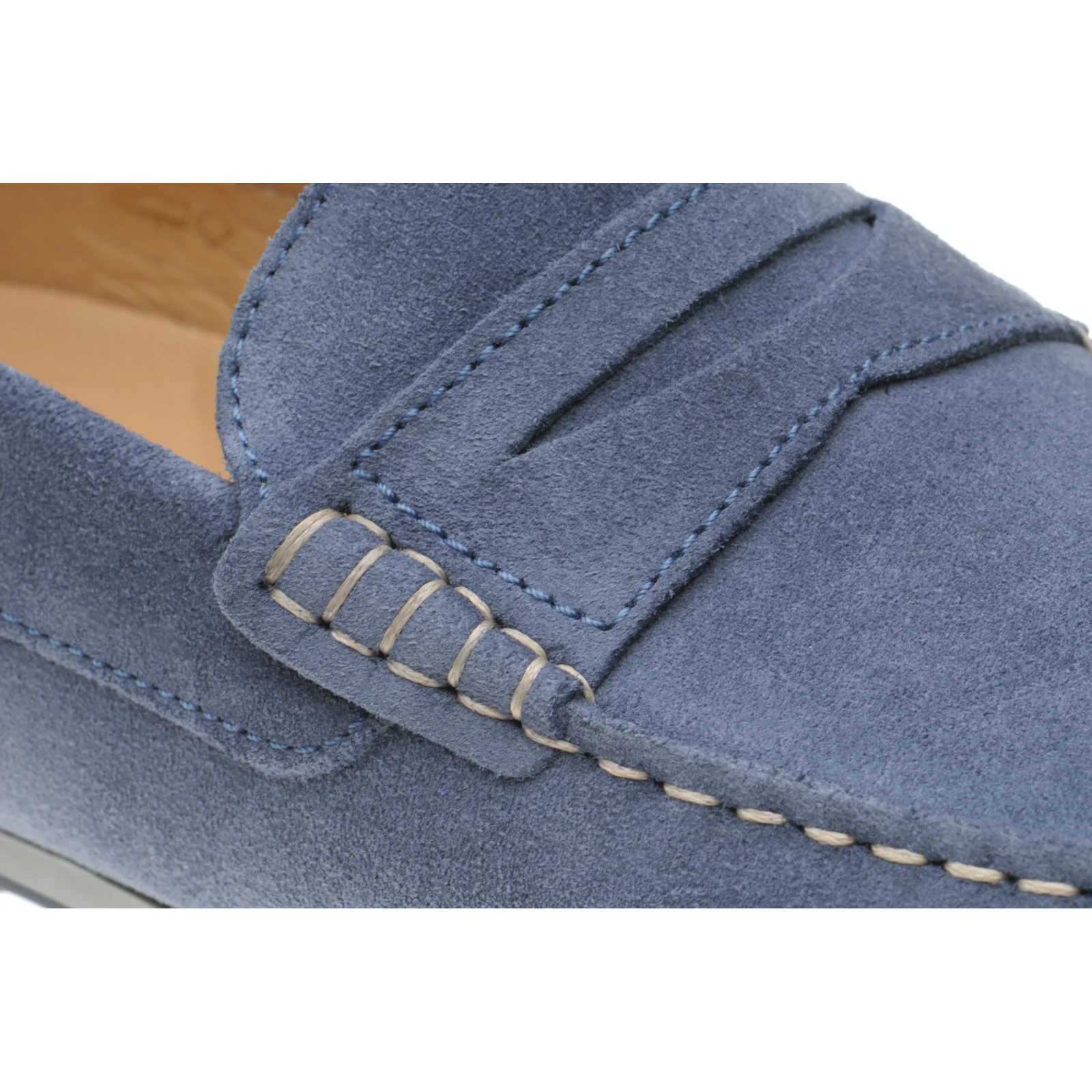 Herring Sardinia mens rubber-soled loafers in jeans suede - Image 5