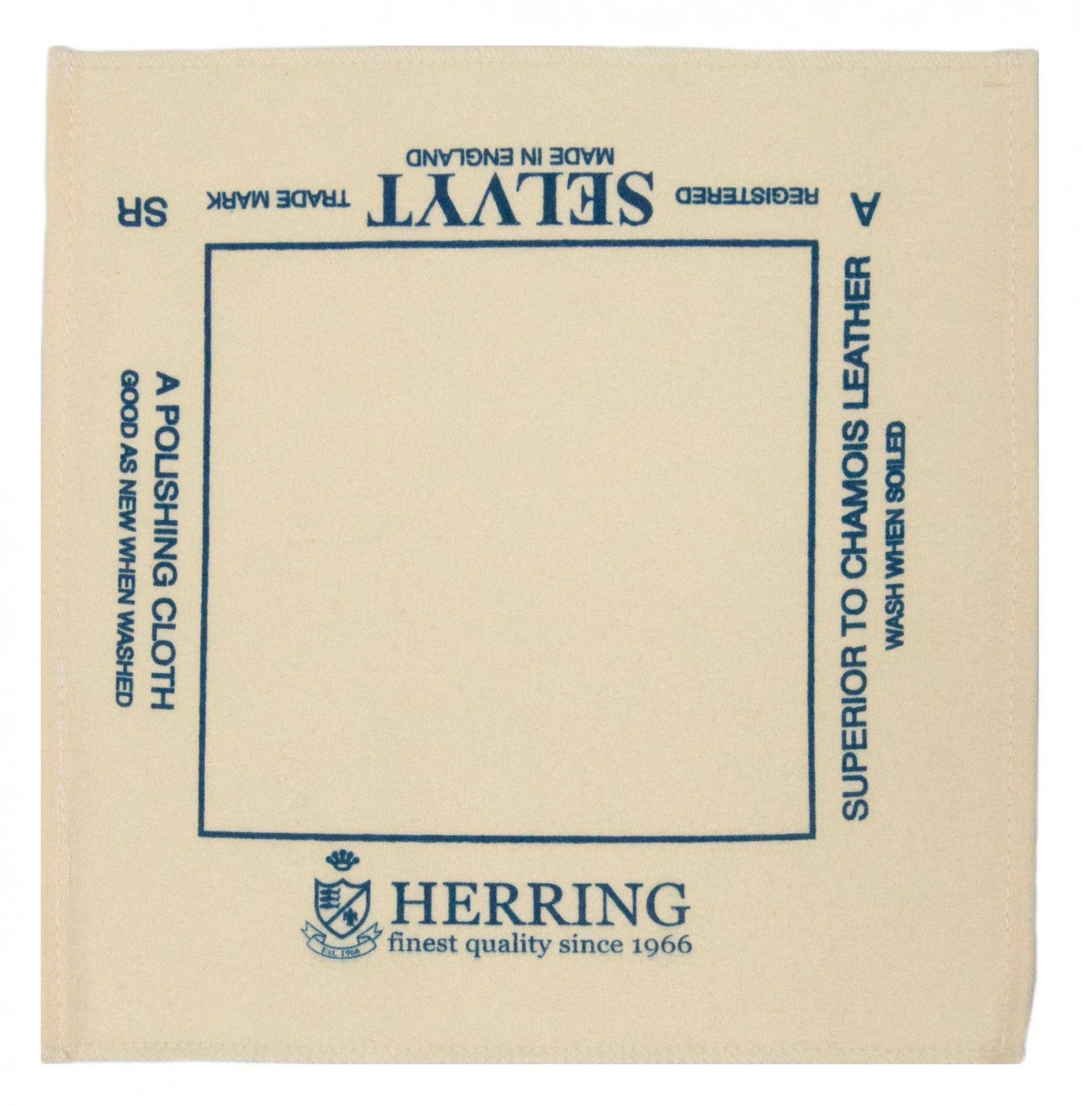 Herring Selvyt premium polishing cloth (25 x 25) in undyed cotton