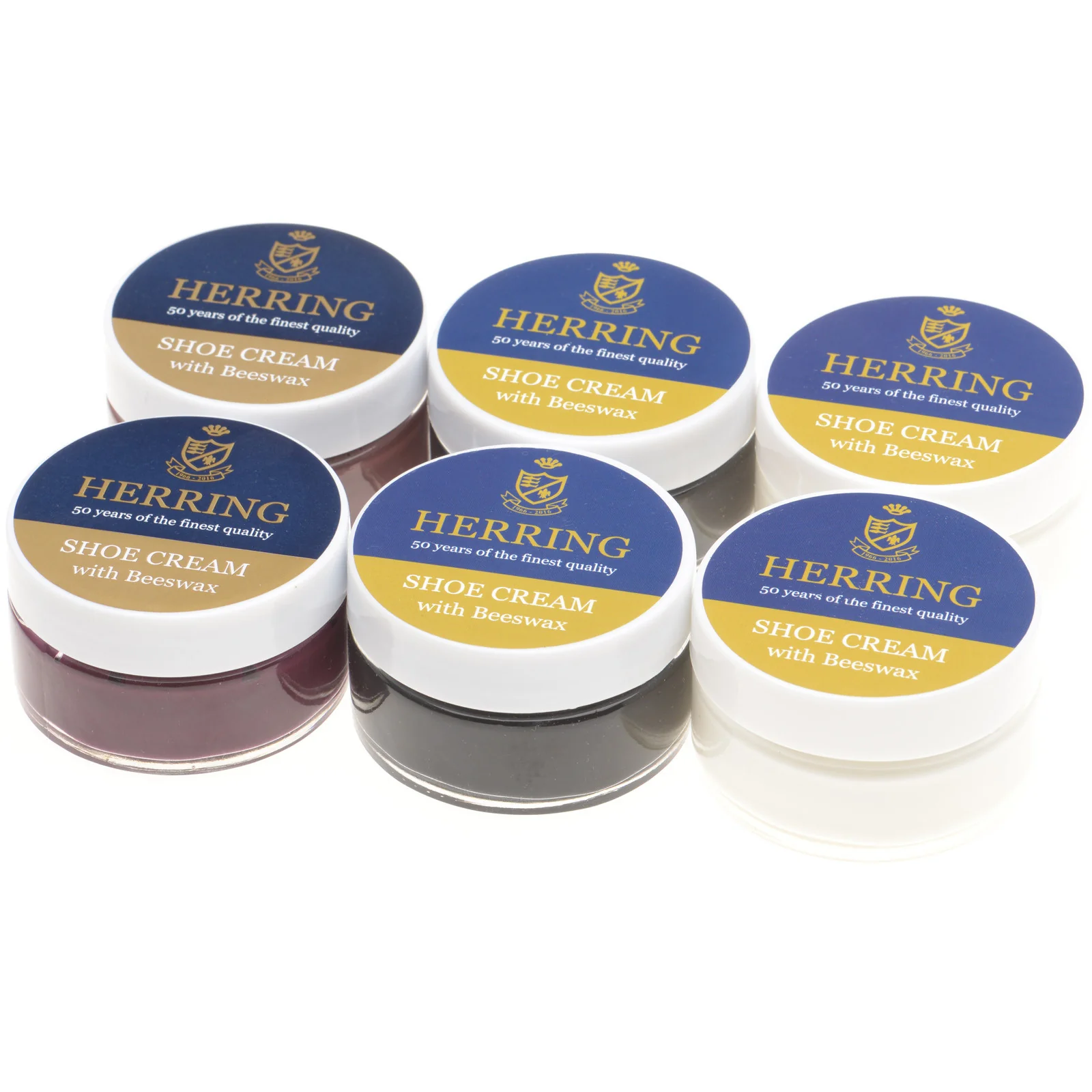 Herring Shoe Cream Polish Set (6) in multi-colour pack