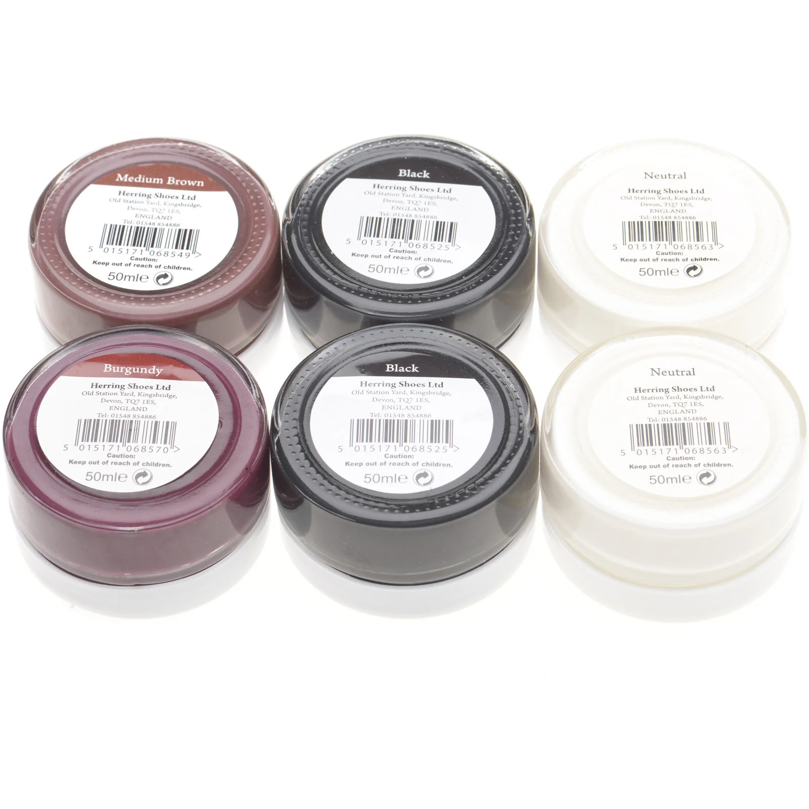 Herring Shoe Cream Polish Set (6) in multi-colour pack - Image 2
