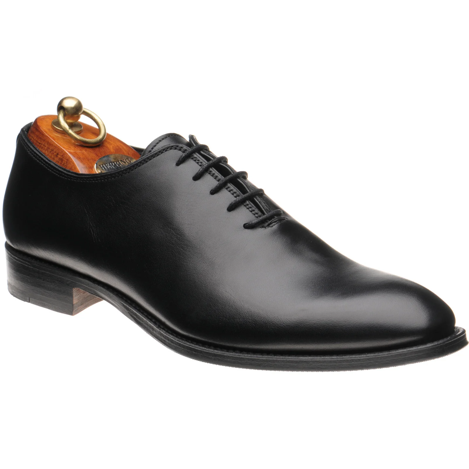 Herring Shrewsbury mens hybrid-soled Oxfords in black calf