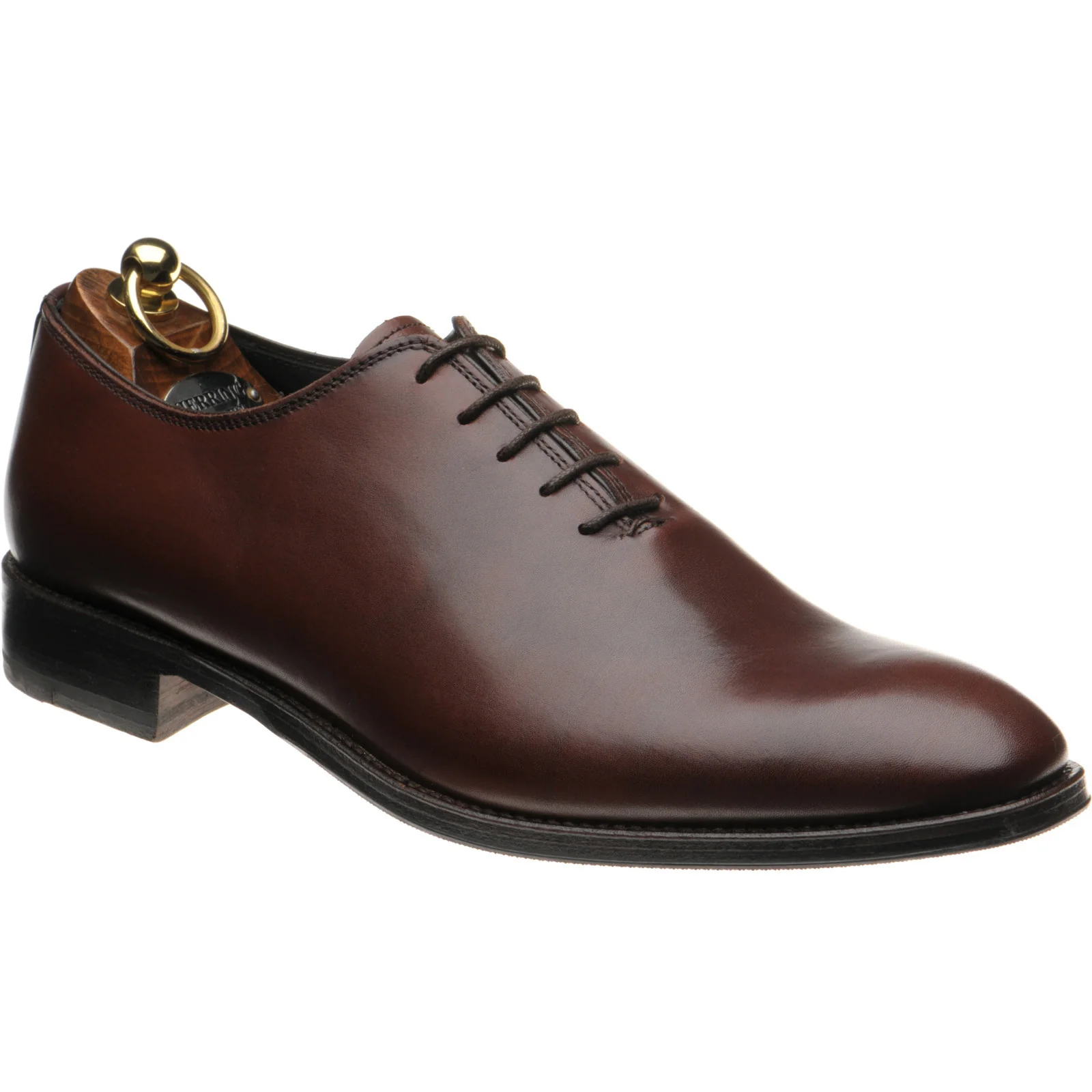 Herring Shrewsbury mens hybrid-soled Oxfords in dark brown calf (second)