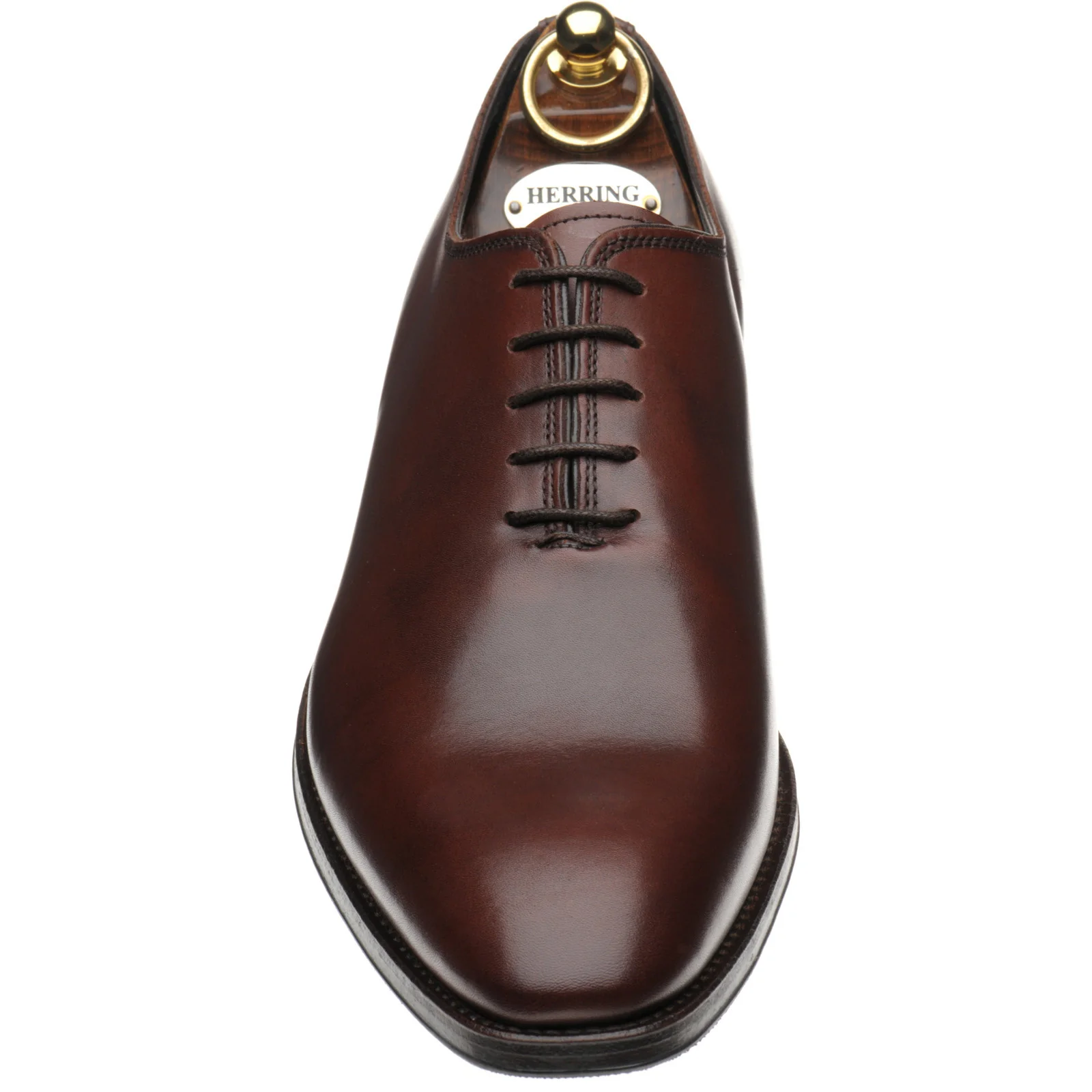 Herring Shrewsbury mens hybrid-soled Oxfords in dark brown calf (second) - Image 2