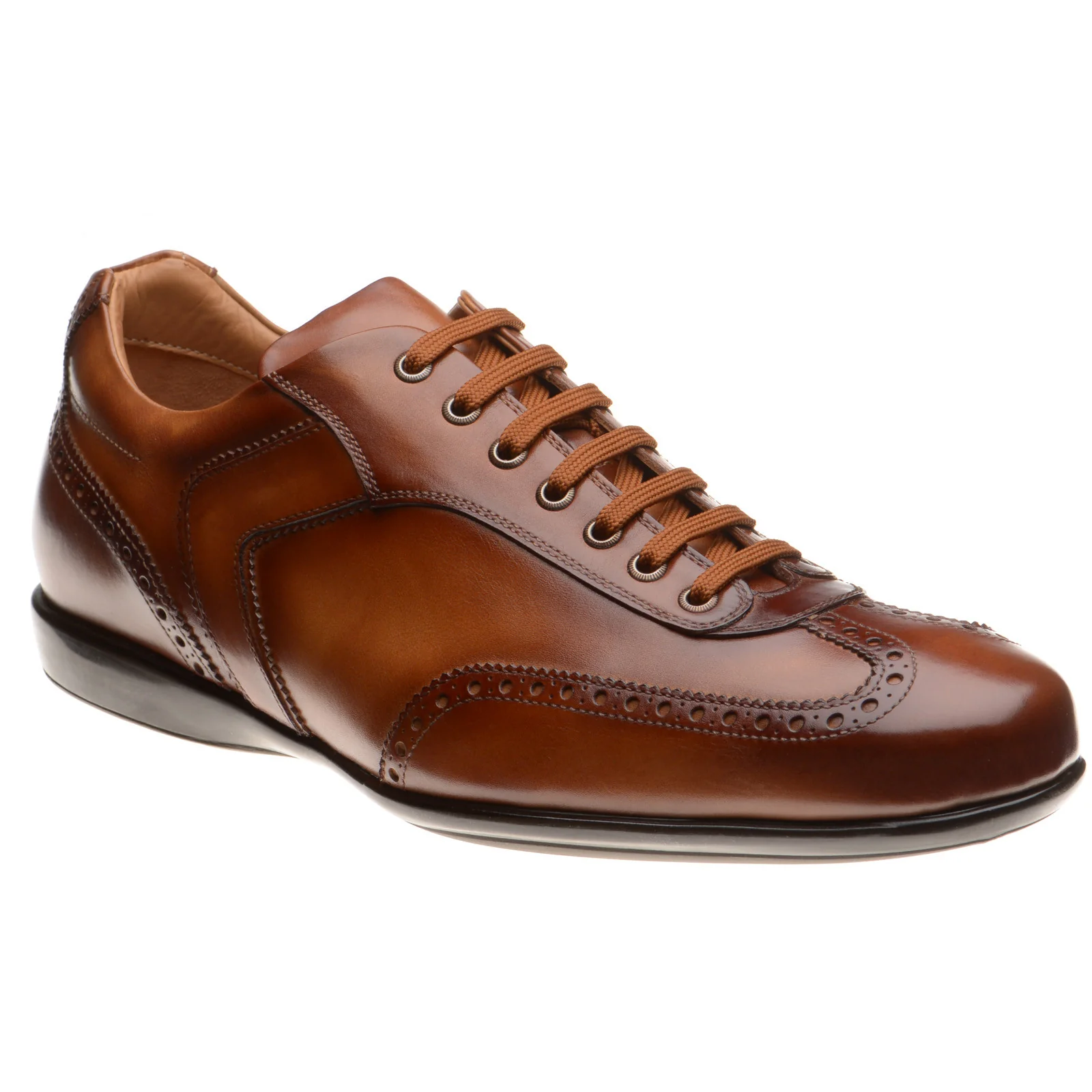 Herring Silverstone mens rubber-soled in tan calf