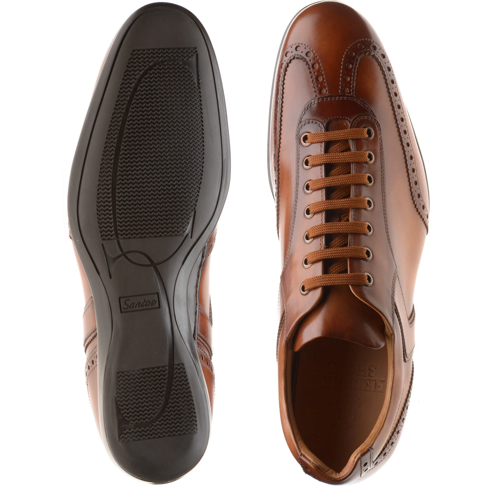 Herring Silverstone mens rubber-soled in tan calf - Image 3
