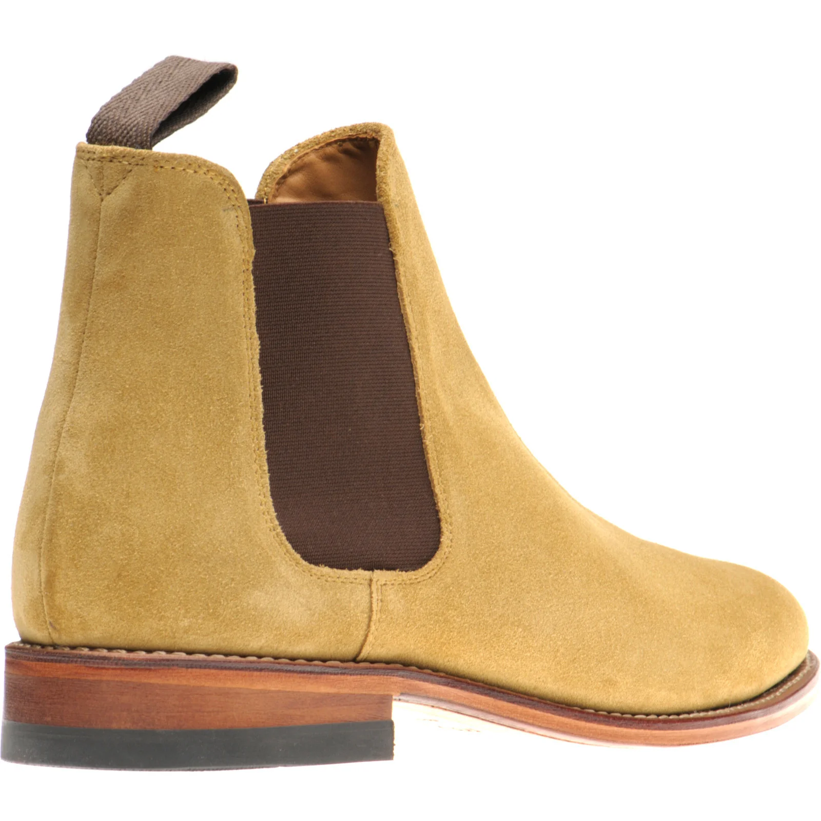 Herring Sittaford mens Chelsea boots in honey suede - Image 4