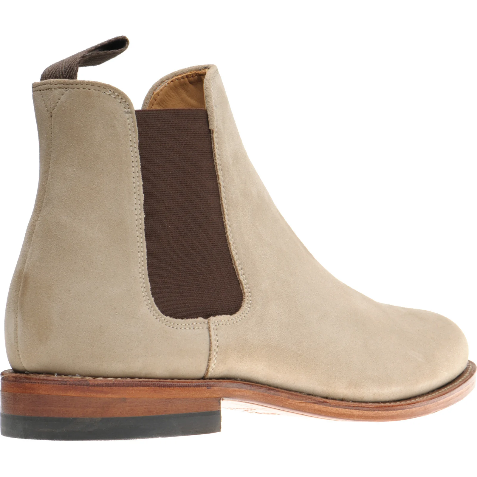 Herring Sittaford mens Chelsea boots in sand suede - Image 4