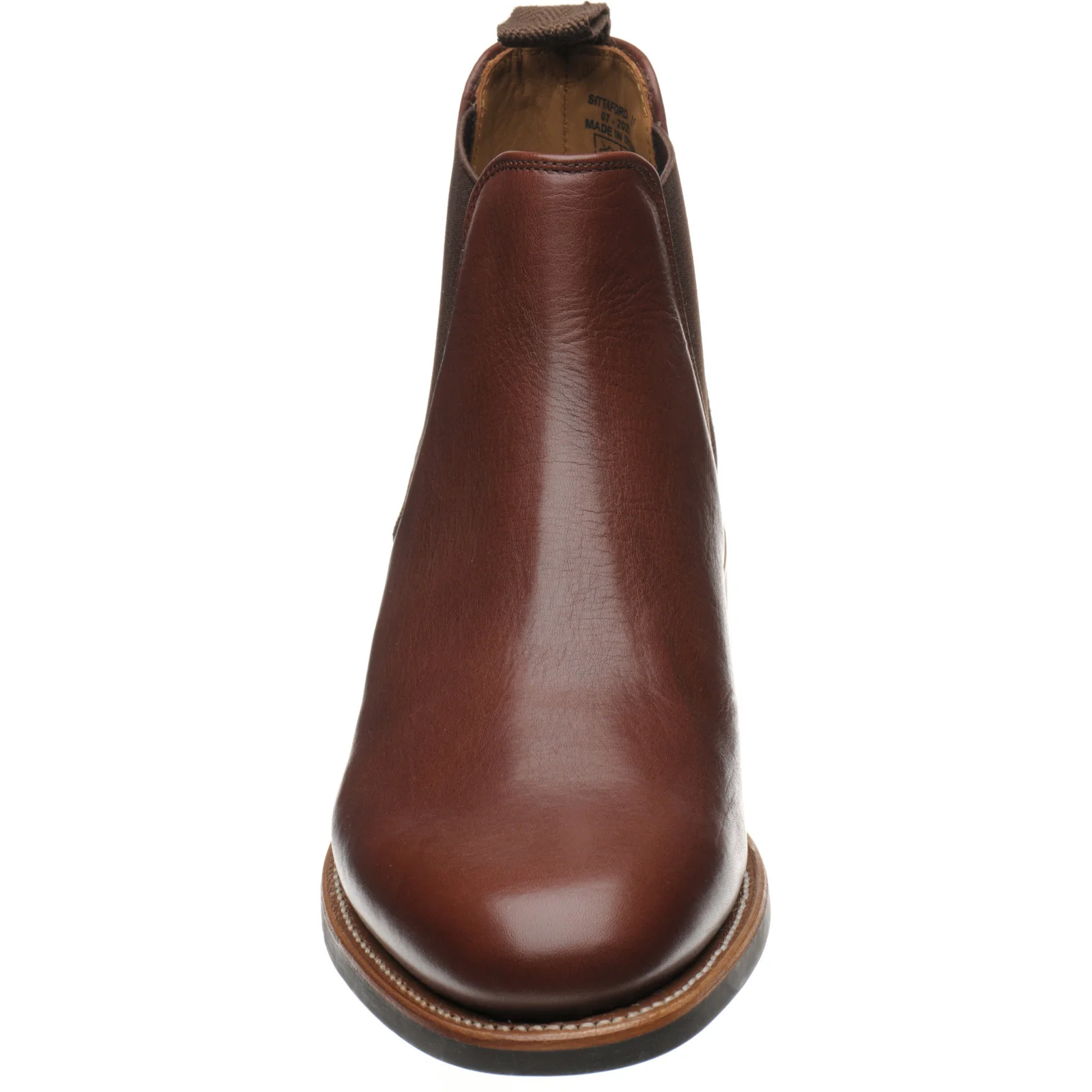 Herring Sittaford Rubber mens rubber-soled Chelsea boots in brown waxy calf - Image 2