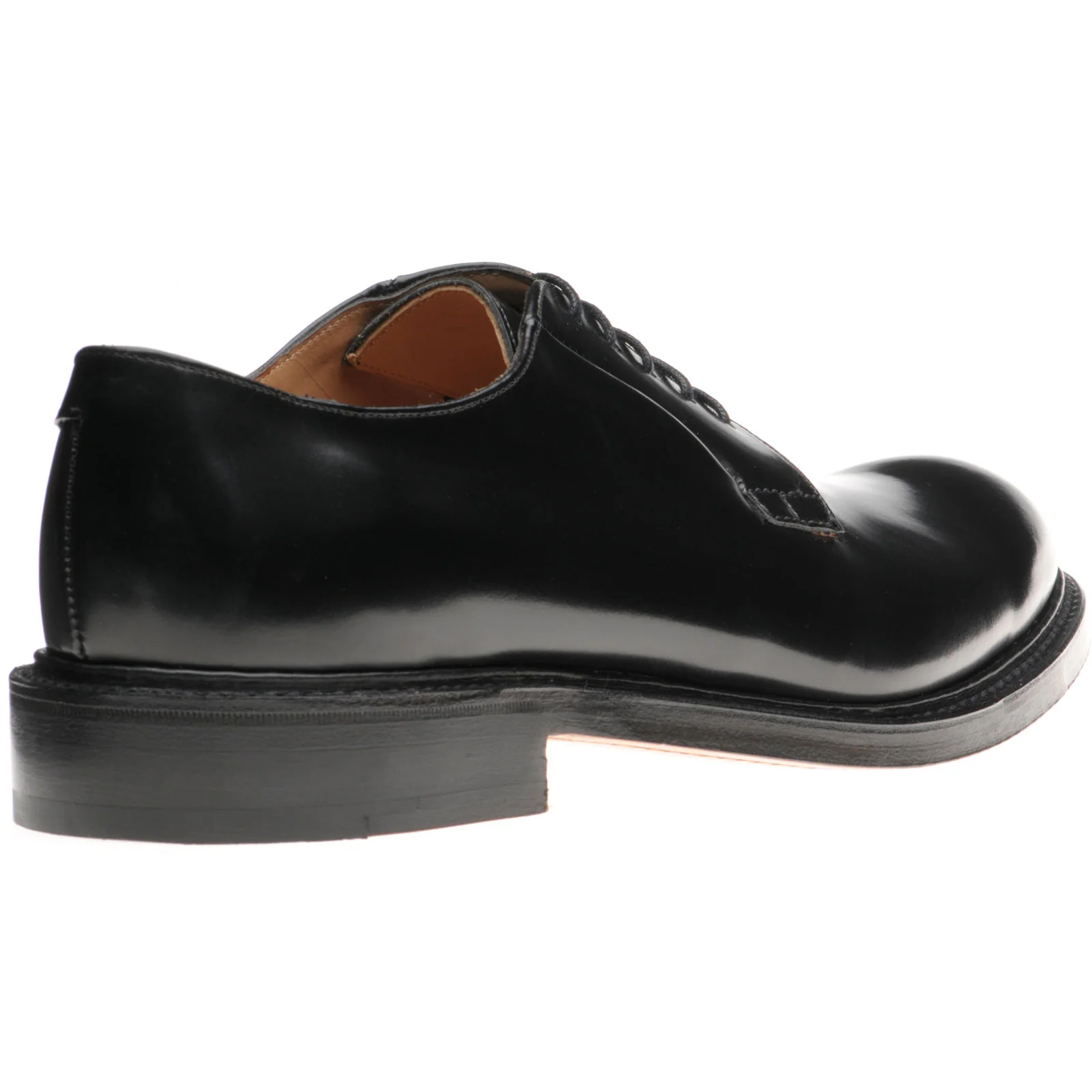 Herring Slaney mens Derby shoes in black polished - Image 4