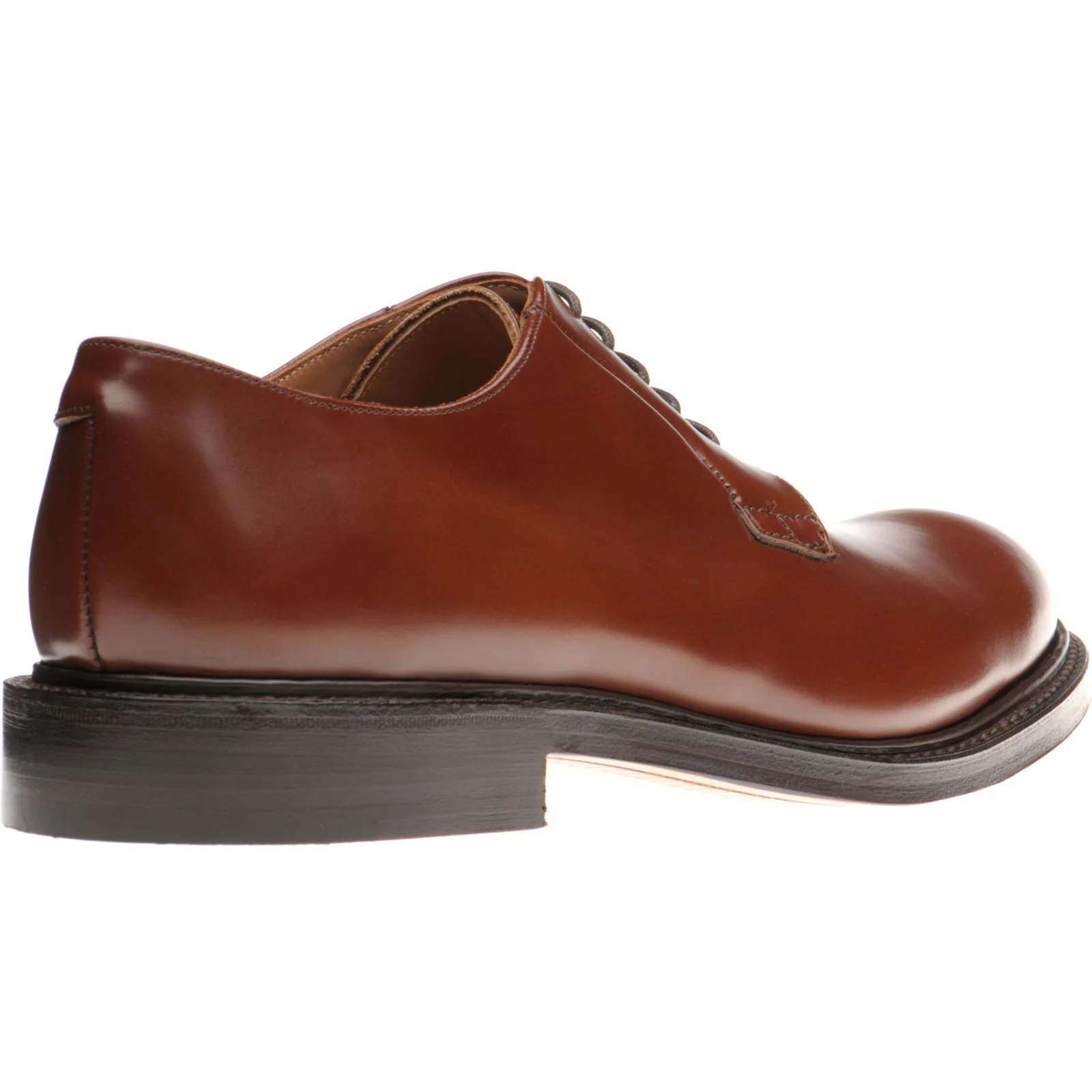 Herring Slaney mens Derby shoes in santalum brown polished - Image 4