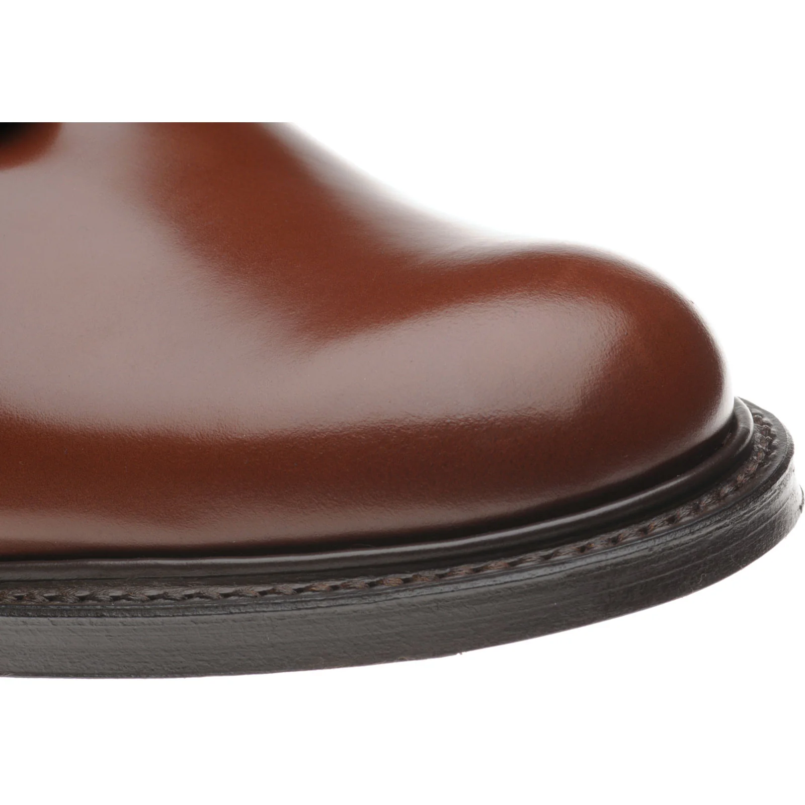 Herring Slaney mens Derby shoes in santalum brown polished - Image 5