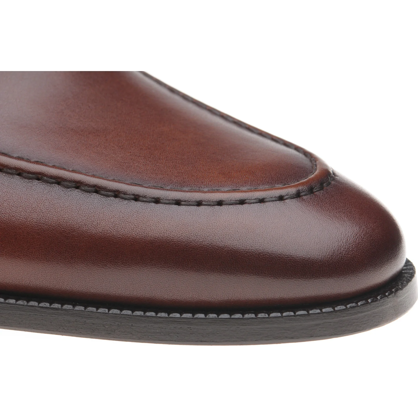 Herring Snaff II mens loafers in conker calf (second) - Image 5