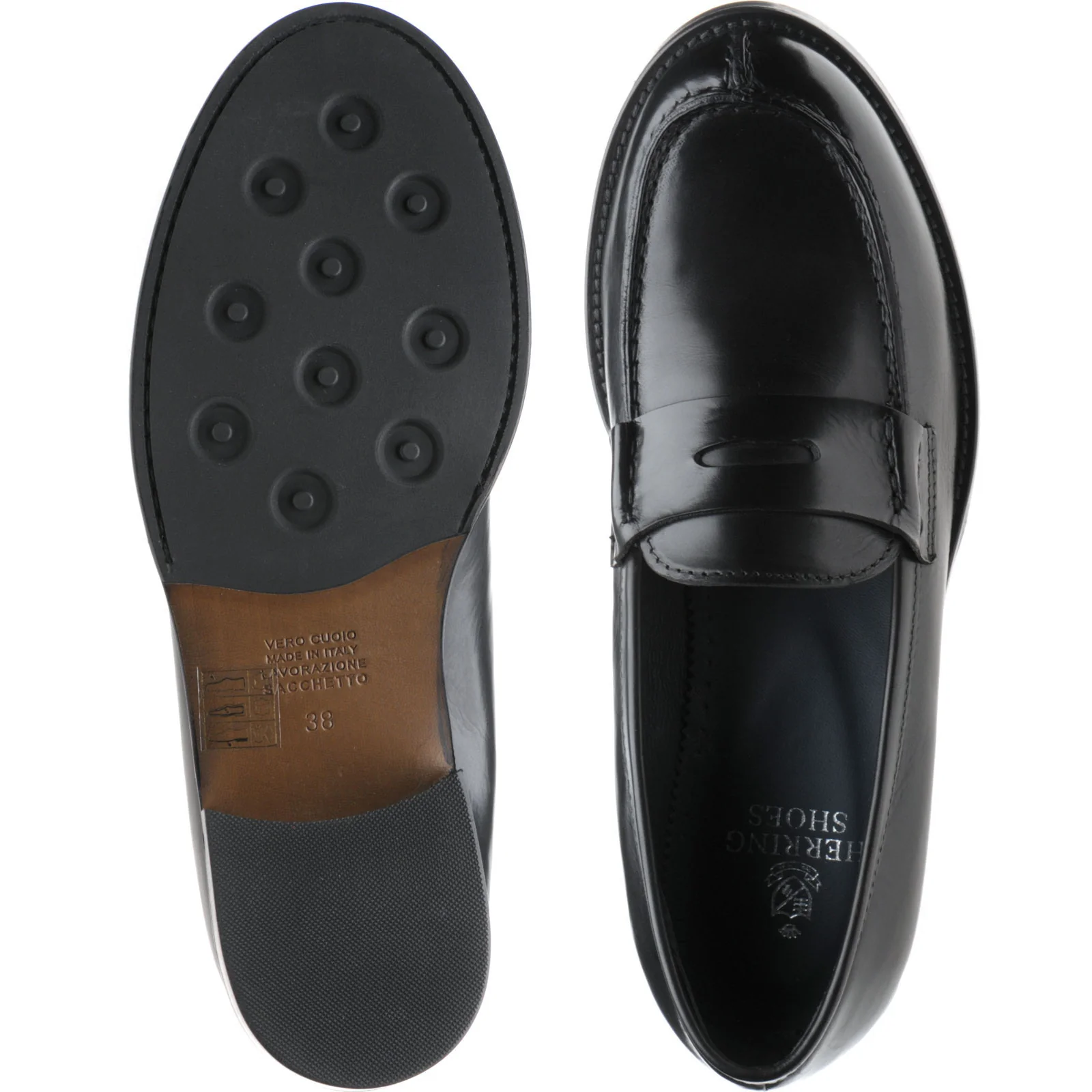 Herring Sophia ladies hybrid-soled loafers in black calf - Image 3