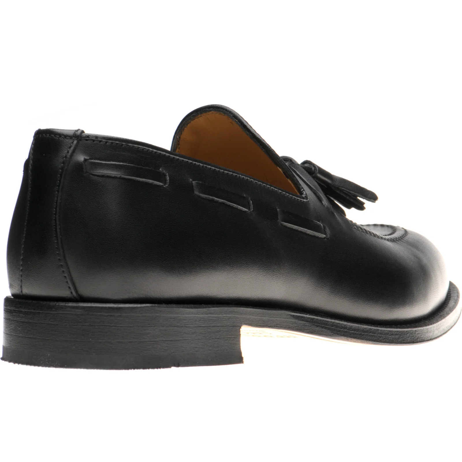 Herring St Davids mens tasselled loafers in black calf - Image 4