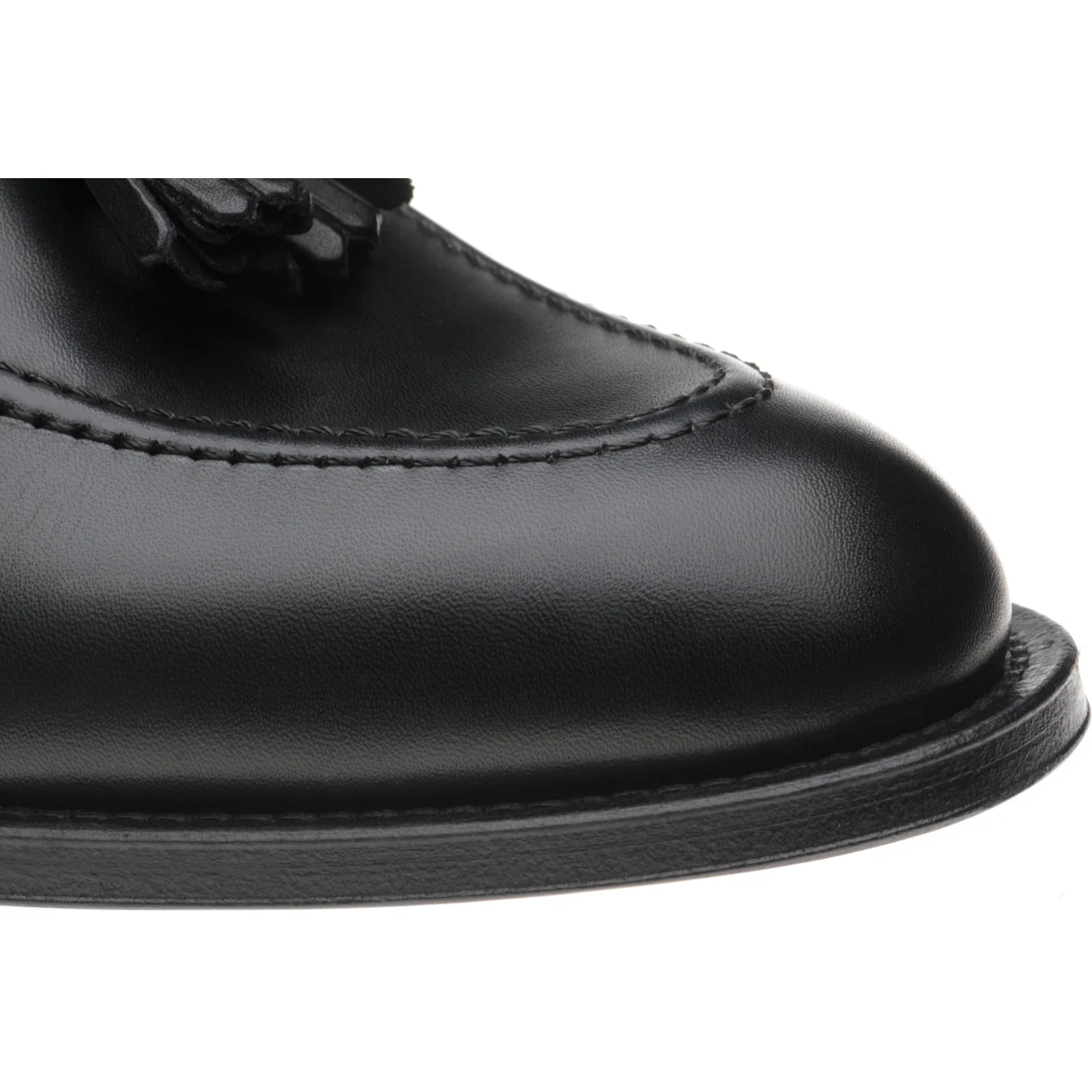 Herring St Davids mens tasselled loafers in black calf - Image 5