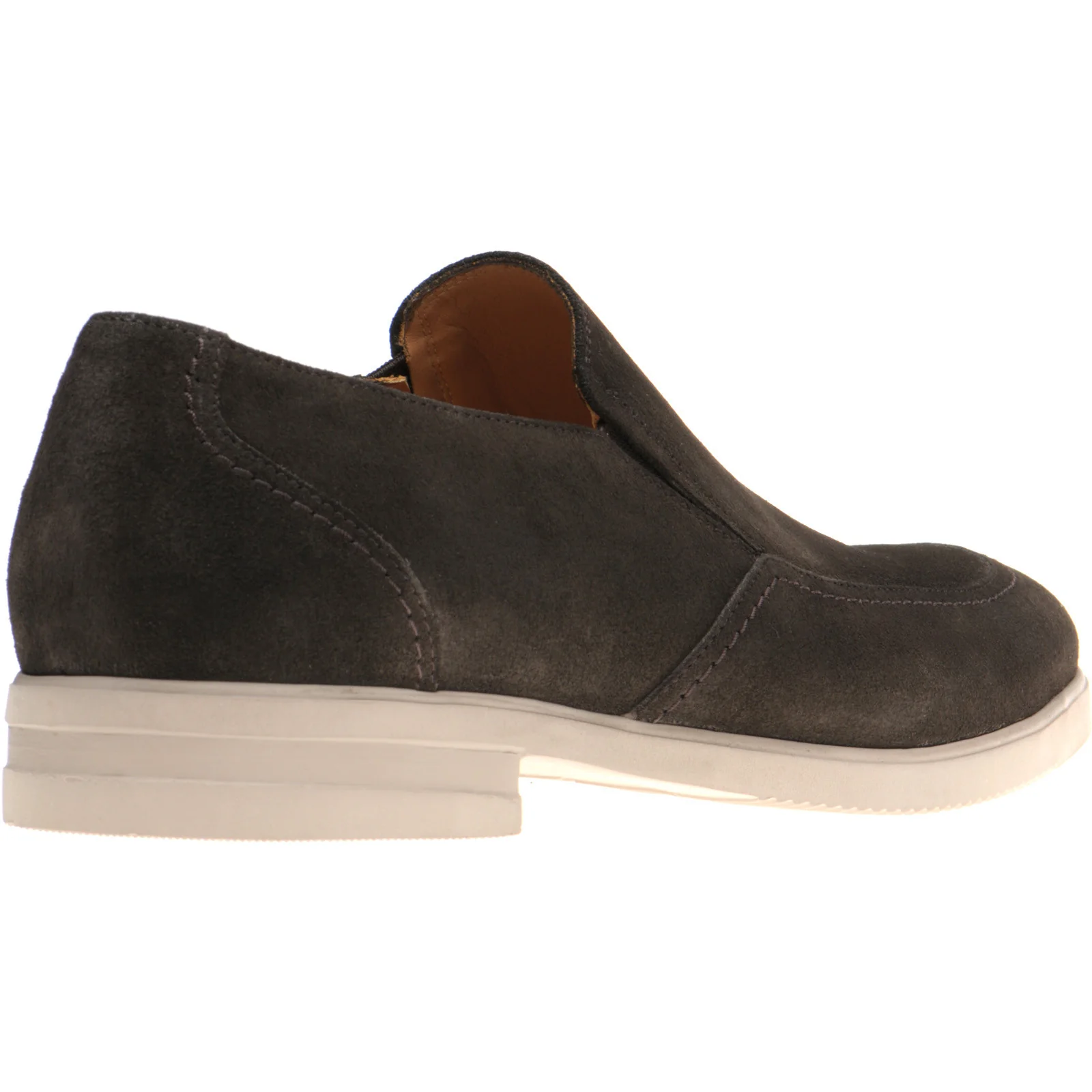 Herring St Jean mens rubber-soled loafers in dark brown suede - Image 4