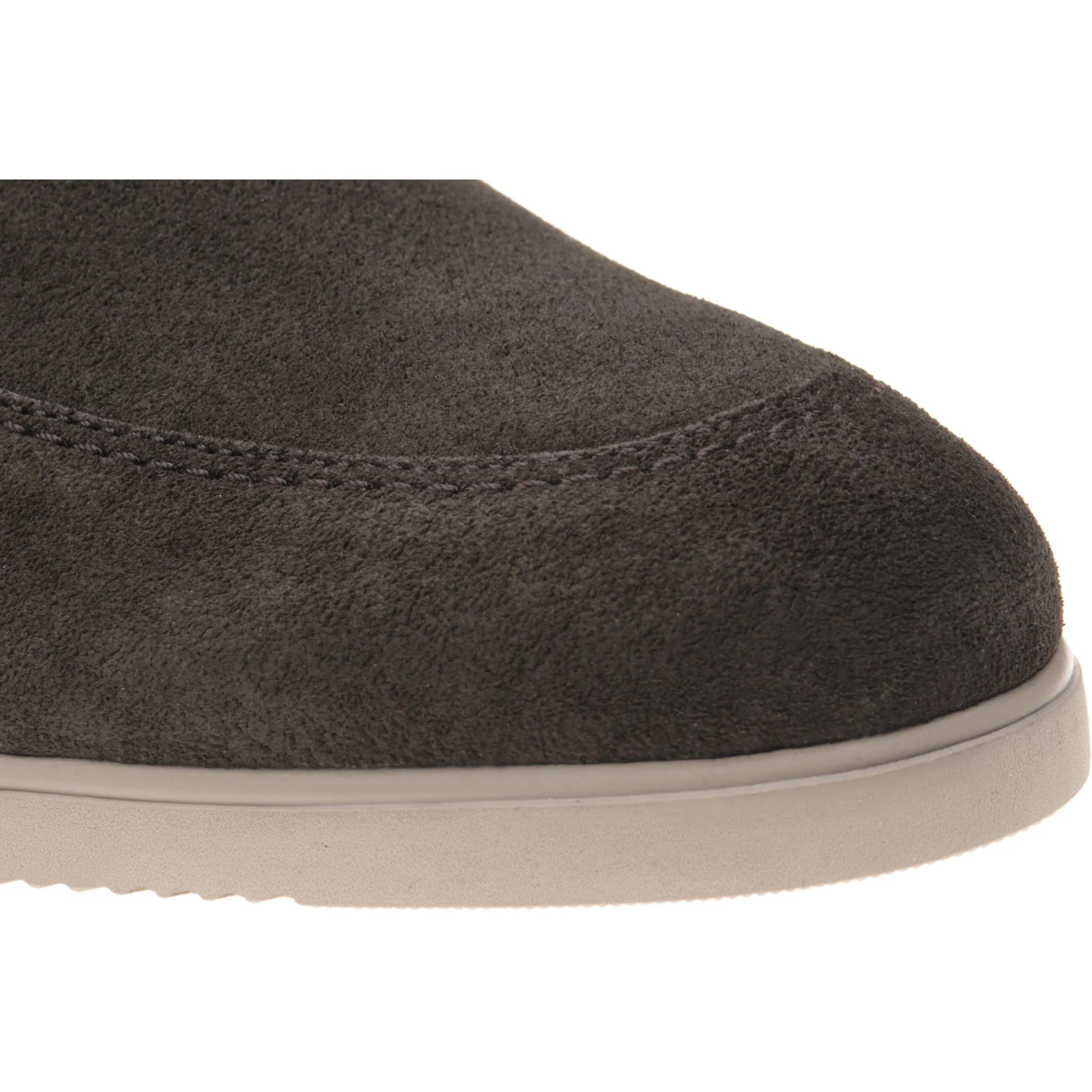 Herring St Jean mens rubber-soled loafers in dark brown suede - Image 5