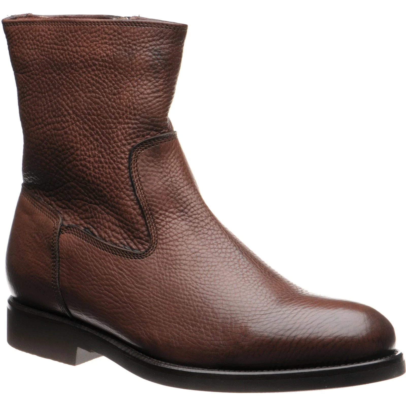 Herring Stockholm (Warm Lined) mens rubber-soled boots in brown grain