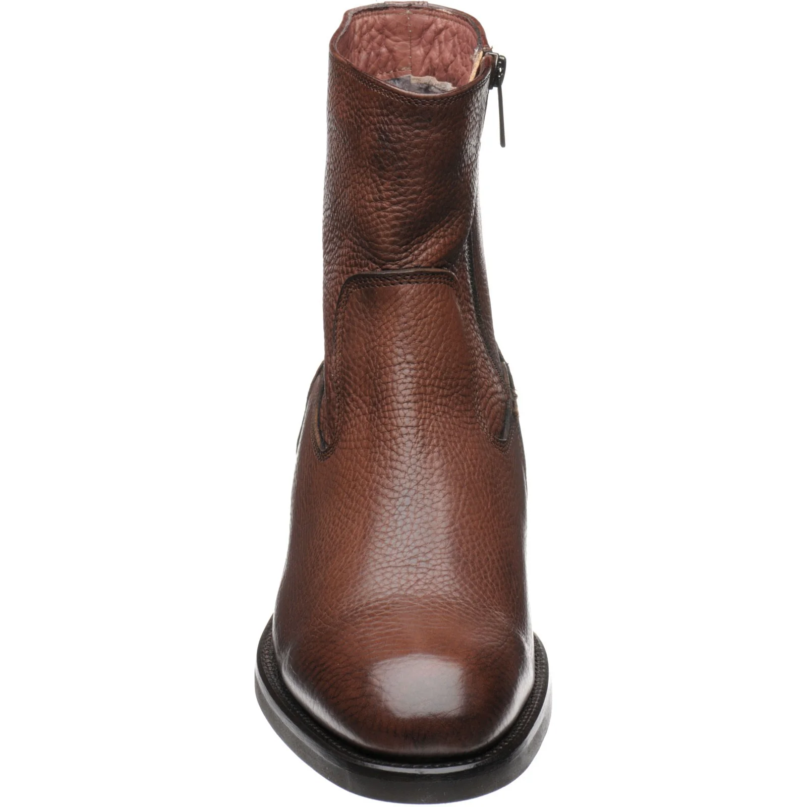 Herring Stockholm (Warm Lined) mens rubber-soled boots in brown grain - Image 2