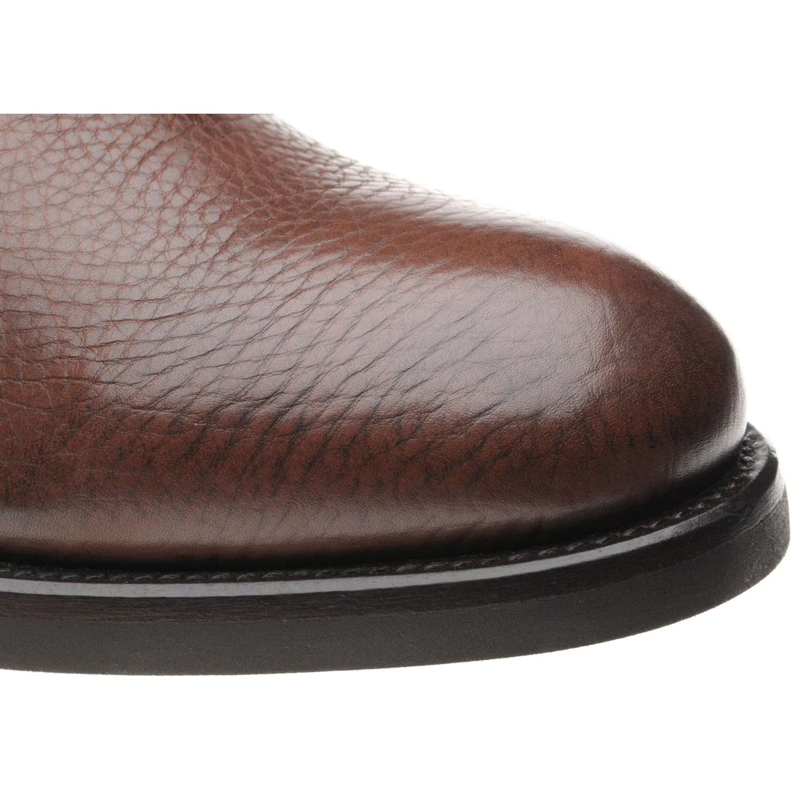 Herring Stockholm (Warm Lined) mens rubber-soled boots in brown grain - Image 5