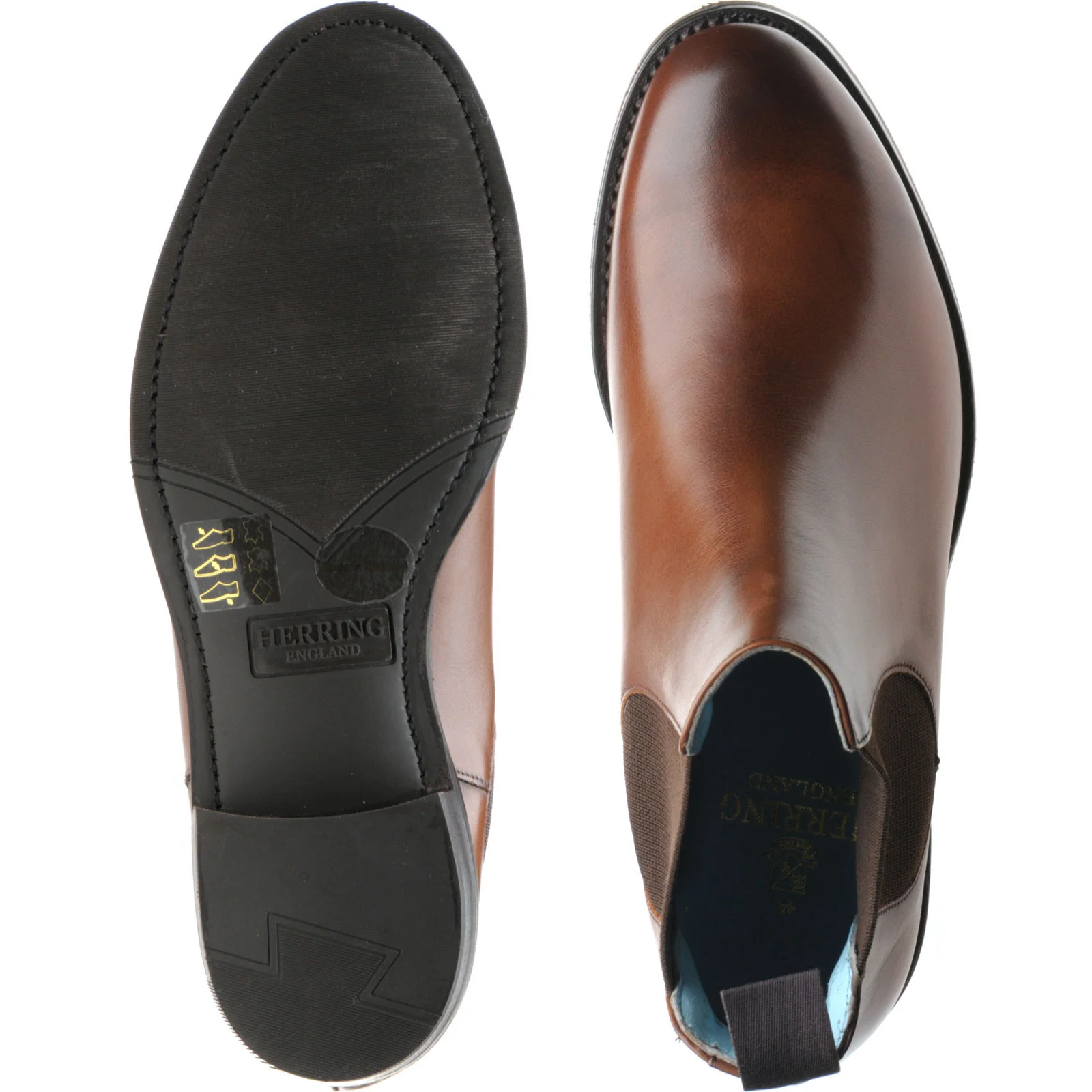 Herring Tamara Ladies ladies rubber-soled Chelsea boots in walnut calf - Image 3