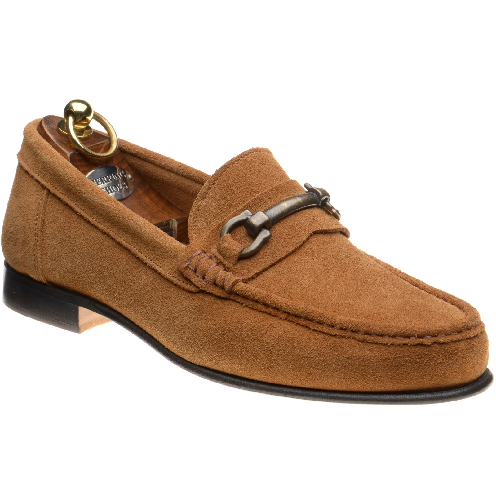 Herring Taormina mens hybrid-soled loafers in brown suede