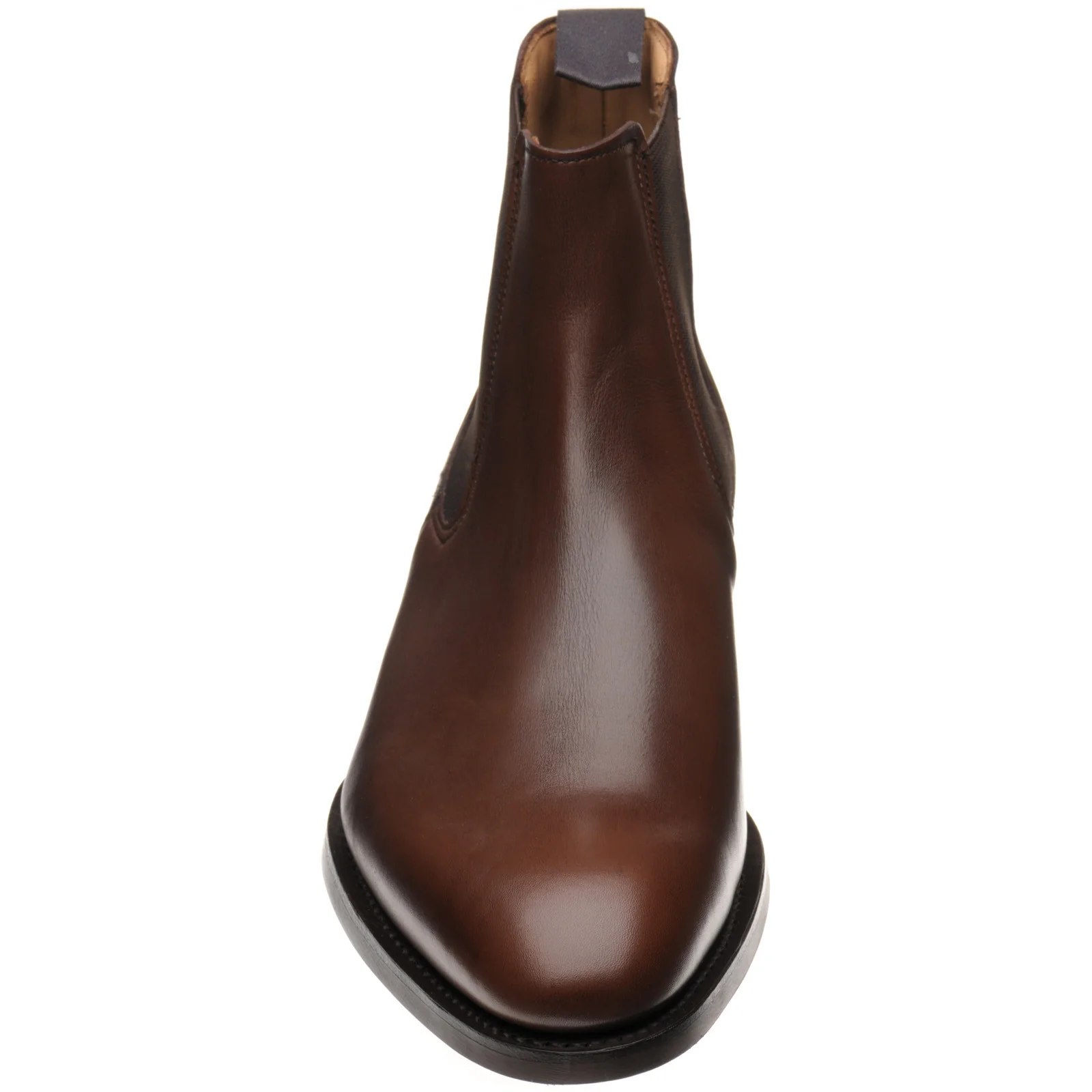 Herring Taverner Rubber mens rubber-soled Chelsea boots in brown calf - Image 2