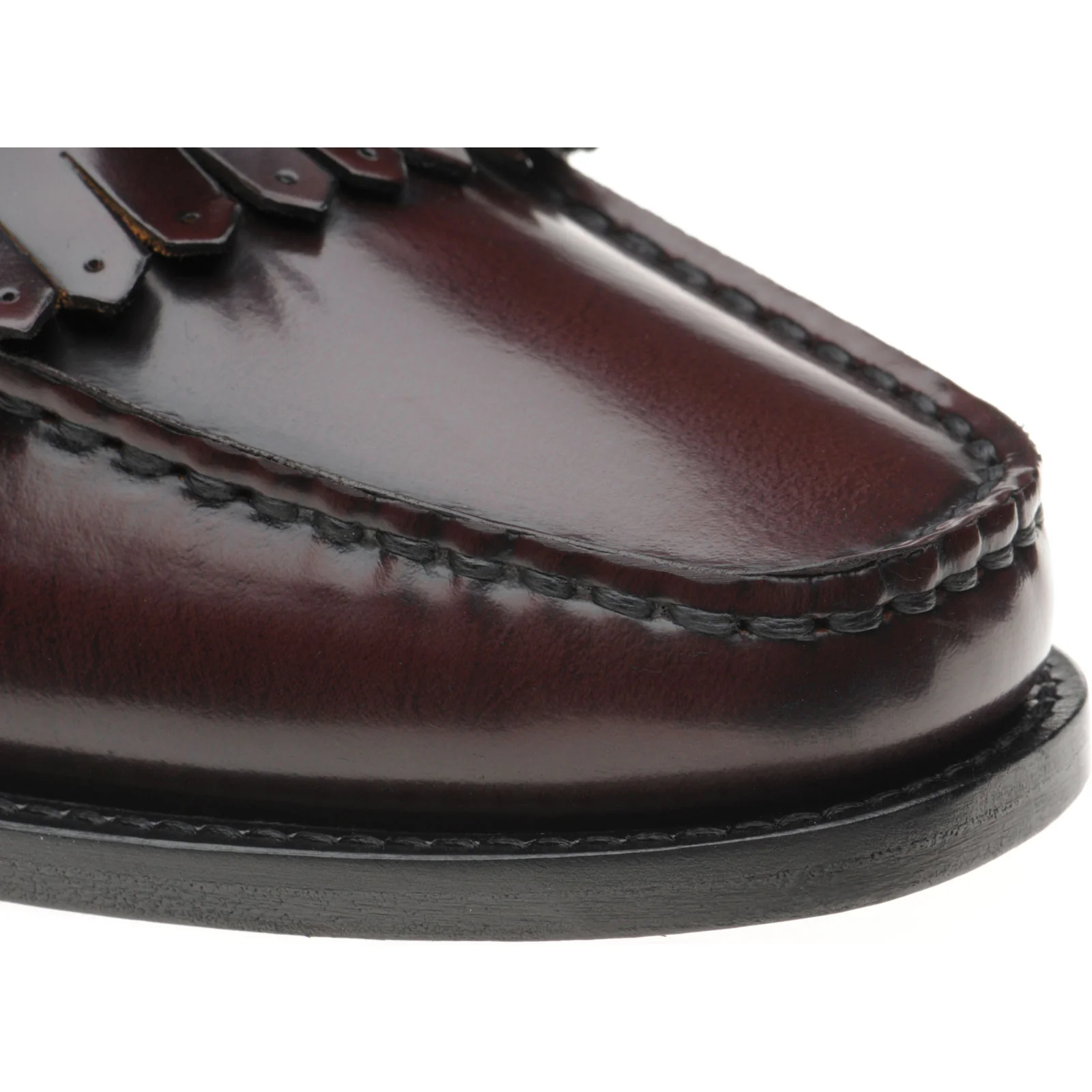 Herring Terni II mens hybrid-soled tasselled loafers in burgundy polished - Image 5
