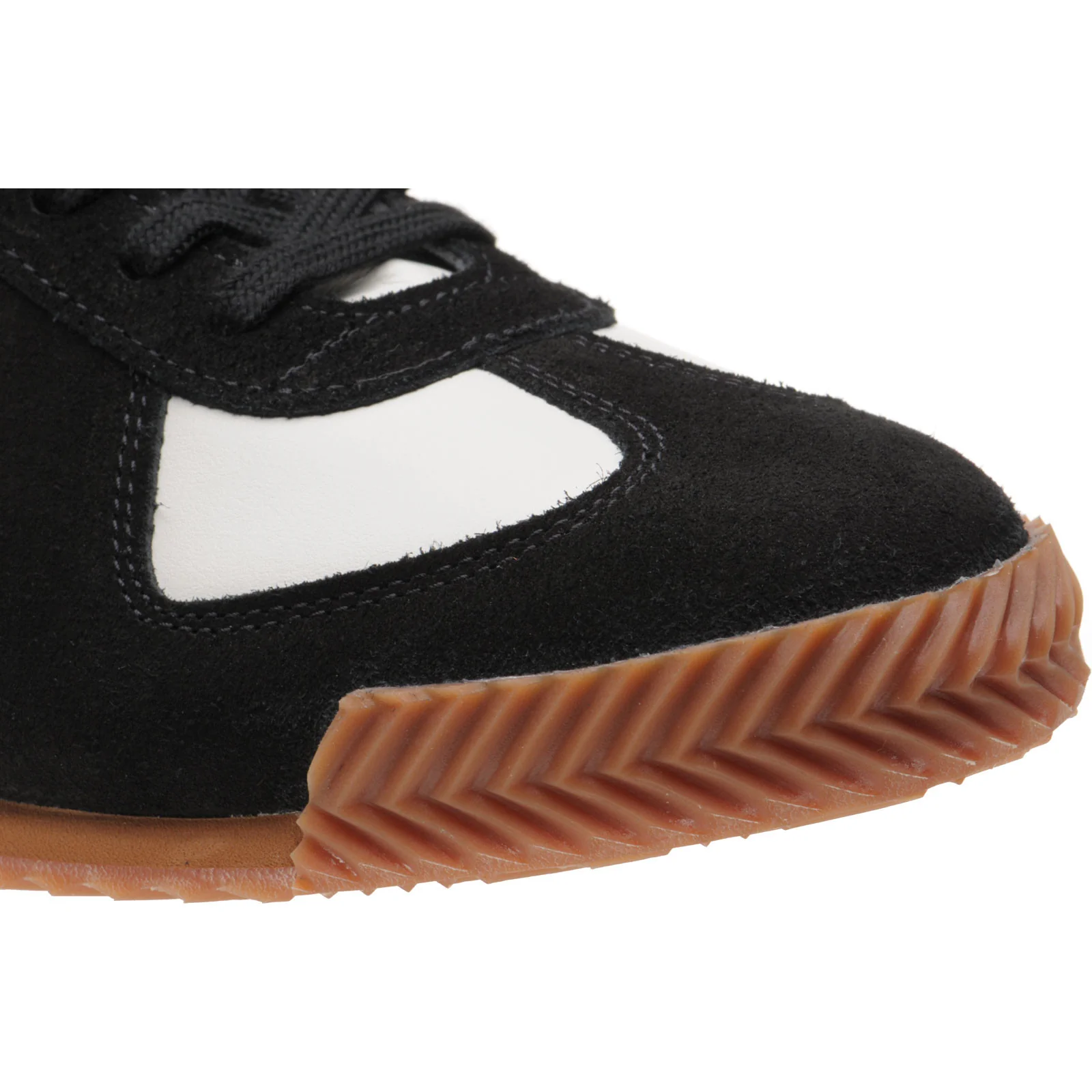 Herring Tokyo Hi-Top Trainer mens rubber-soled boots in white calf and black suede - Image 5
