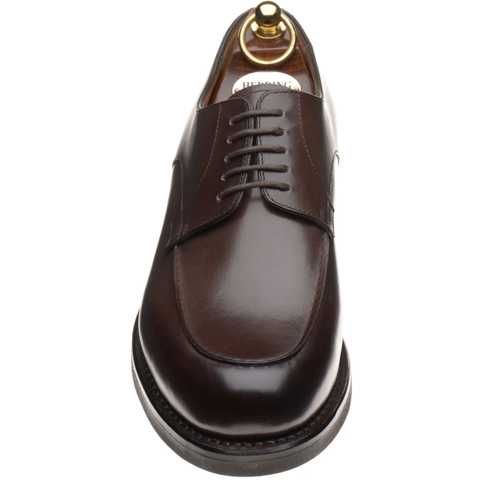 Herring Tours mens rubber-soled Derby shoes in dark brown calf (second) - Image 2