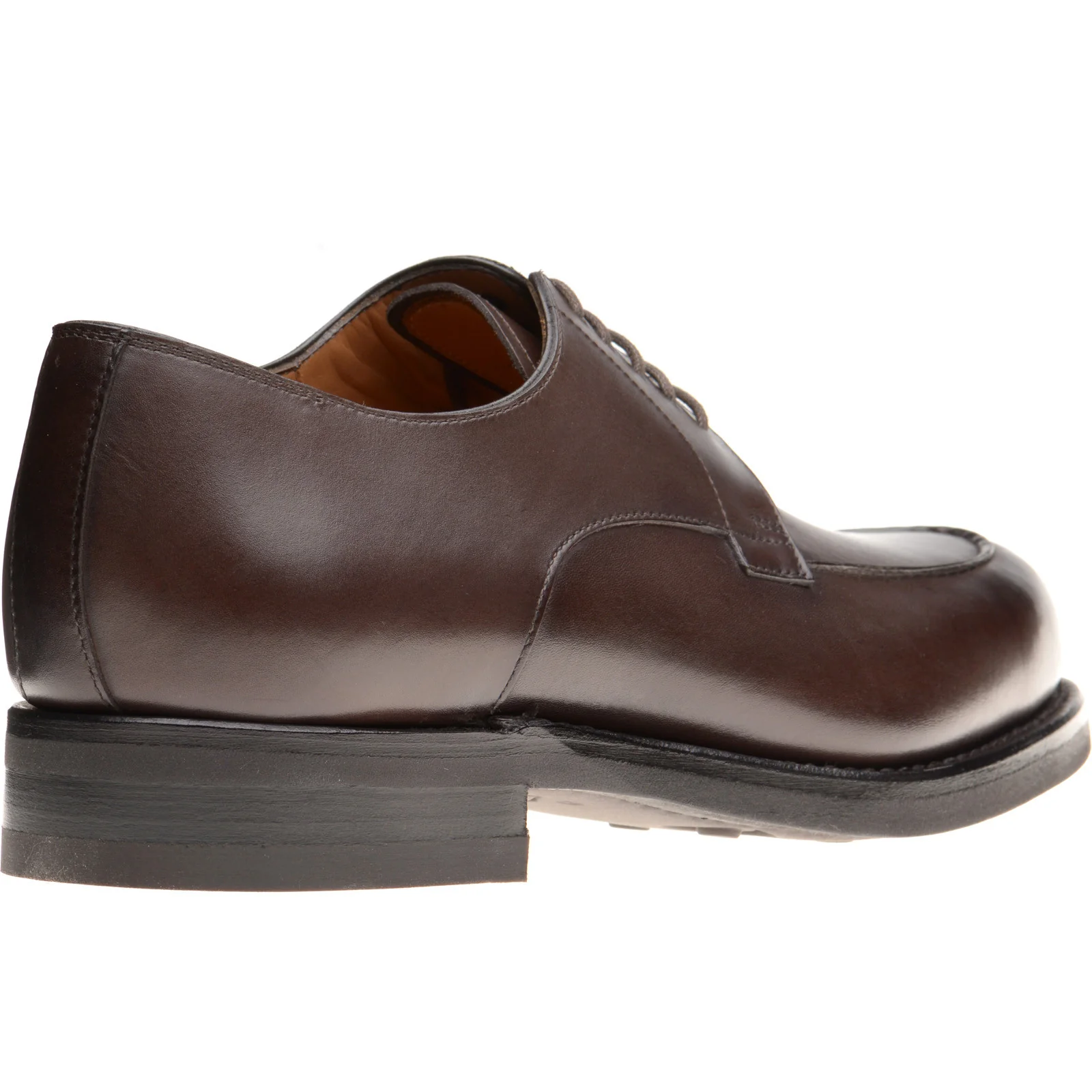 Herring Tours mens rubber-soled Derby shoes in dark brown calf (second) - Image 4