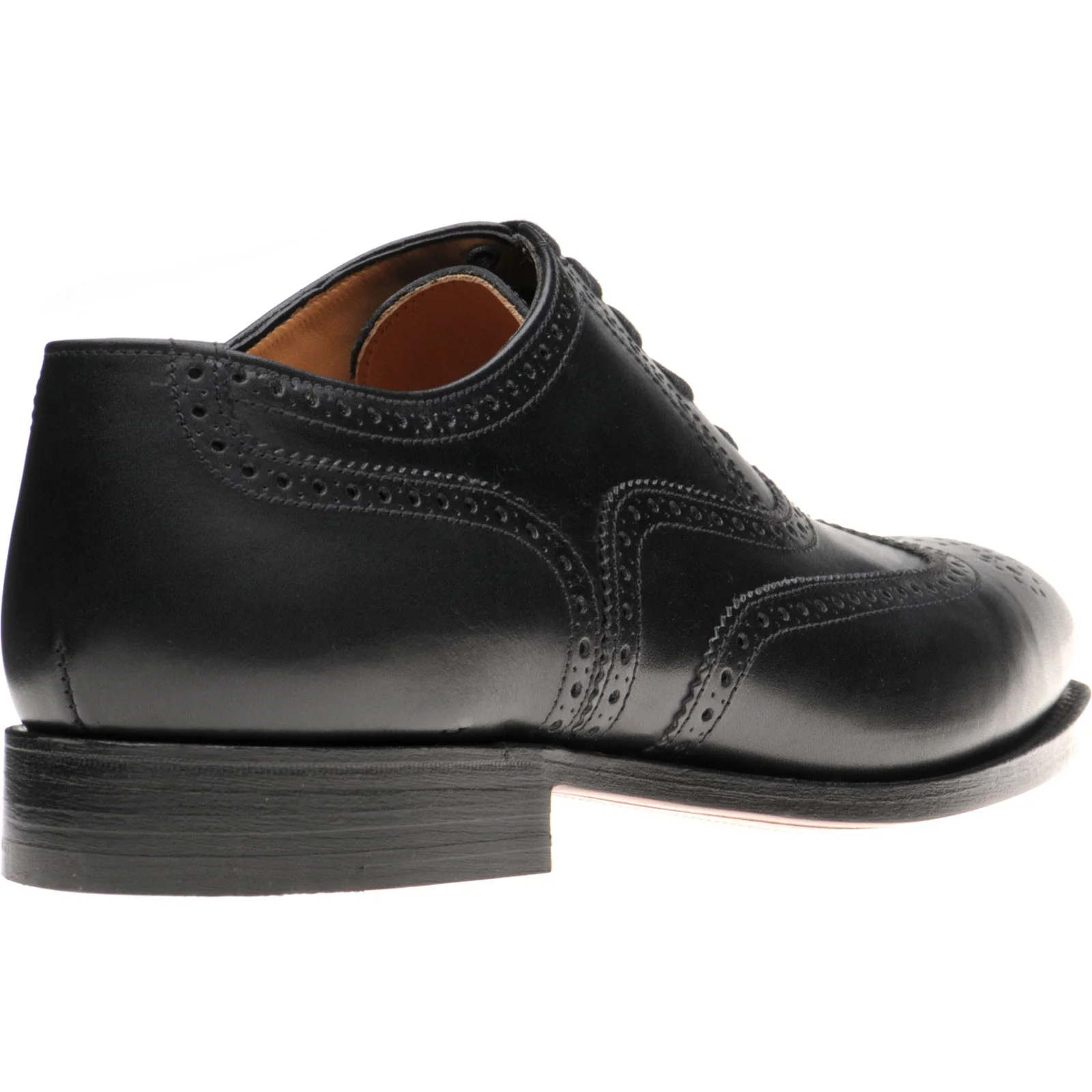 Herring Trent mens brogues in black calf - Image 4