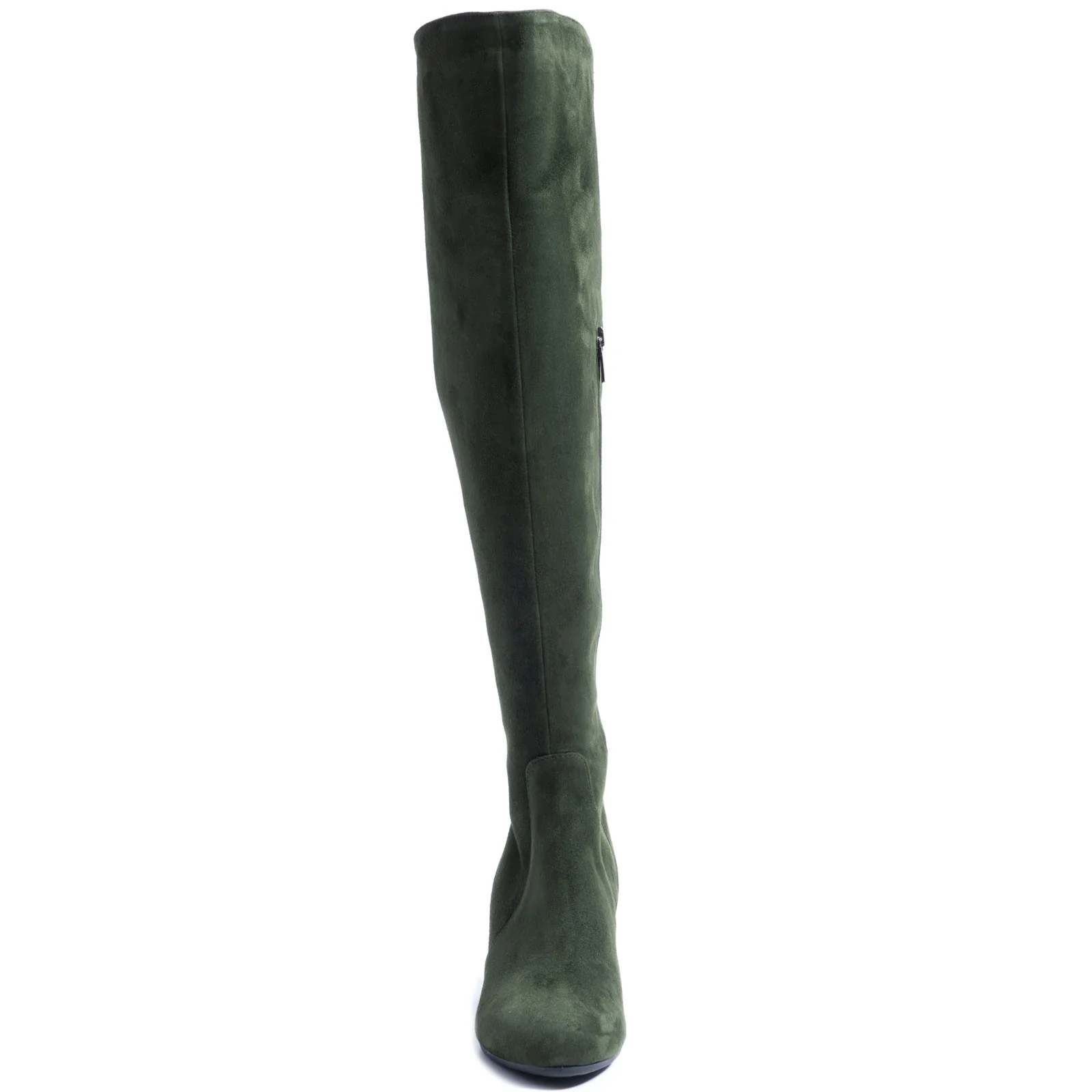 Herring Varese ladies rubber-soled boots in green suede - Image 2