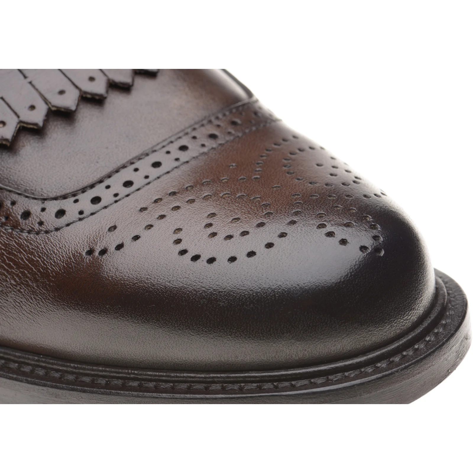 Herring Vecchio mens hybrid-soled monk shoes in dark brown calf - Image 5
