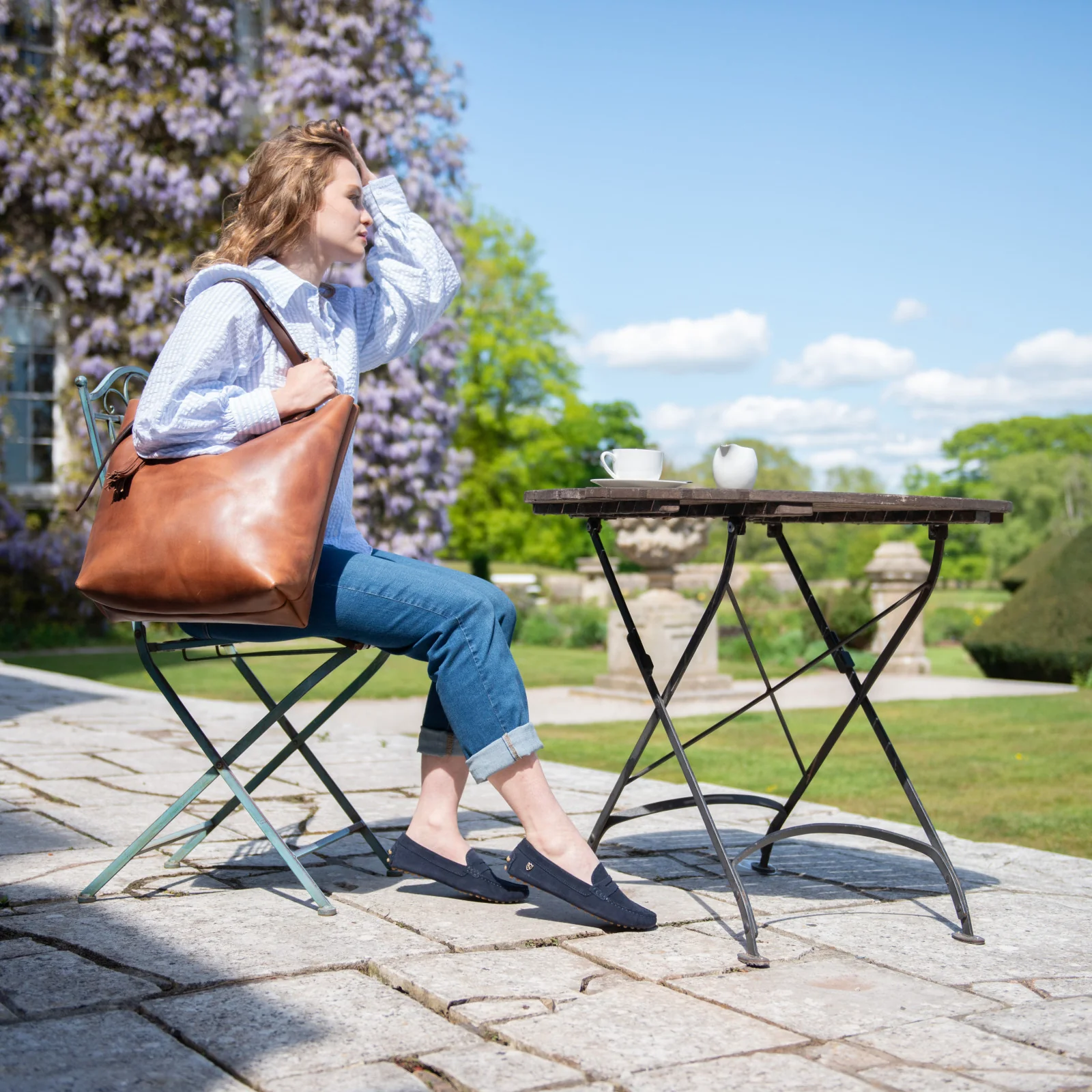Herring Vixen Tote Bag in brown waxy calf - Image 2