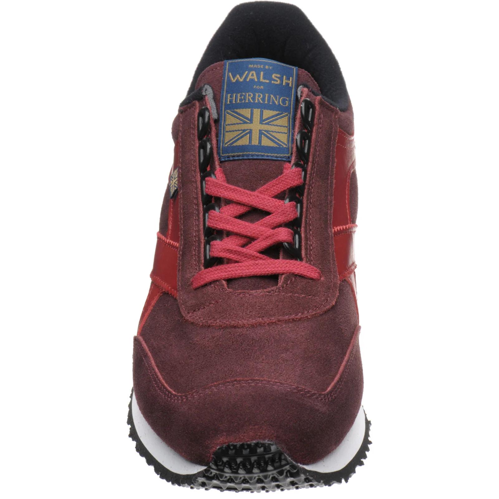 Herring Voyager Trainer mens rubber-soled in burgundy calf and suede - Image 2