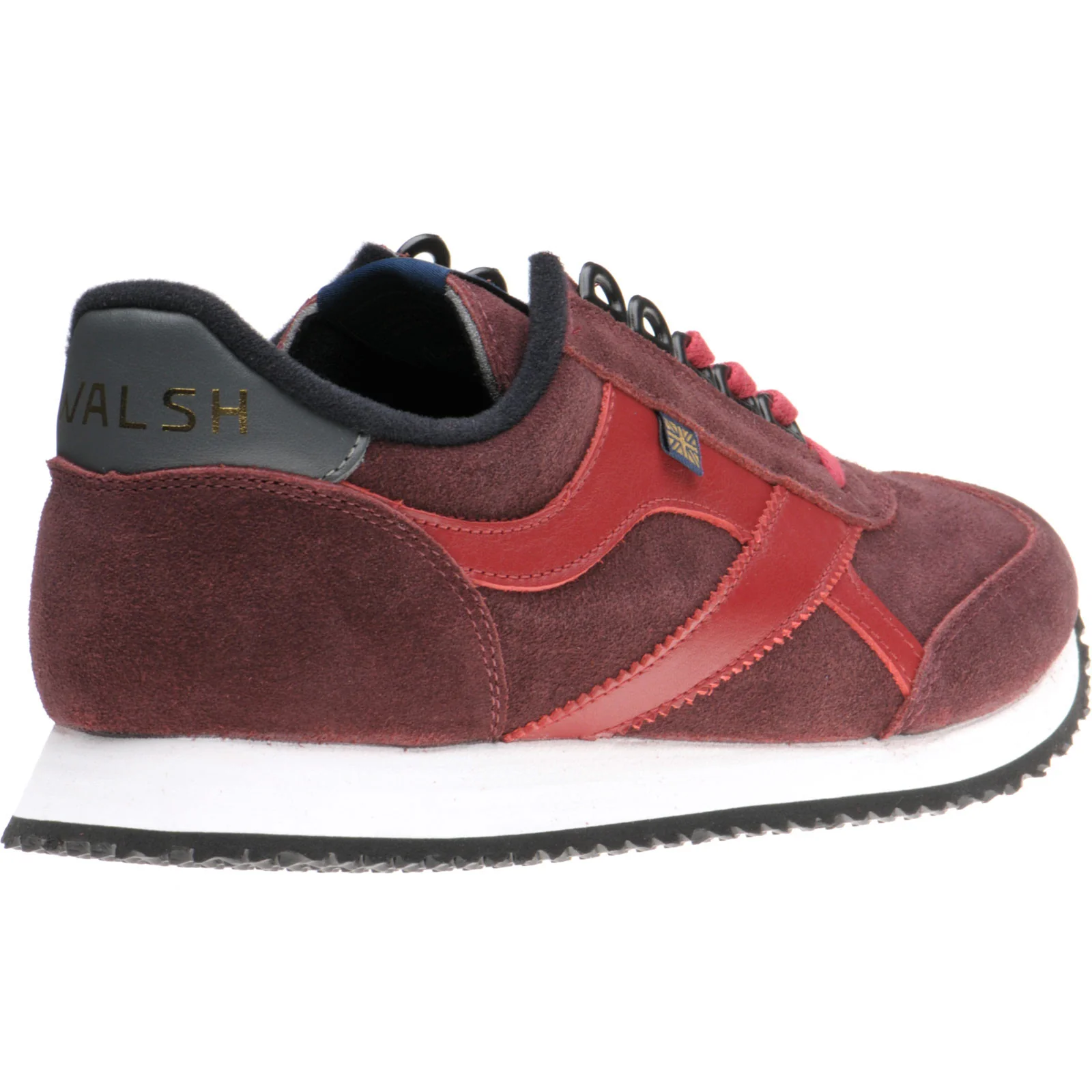 Herring Voyager Trainer mens rubber-soled in burgundy calf and suede - Image 4