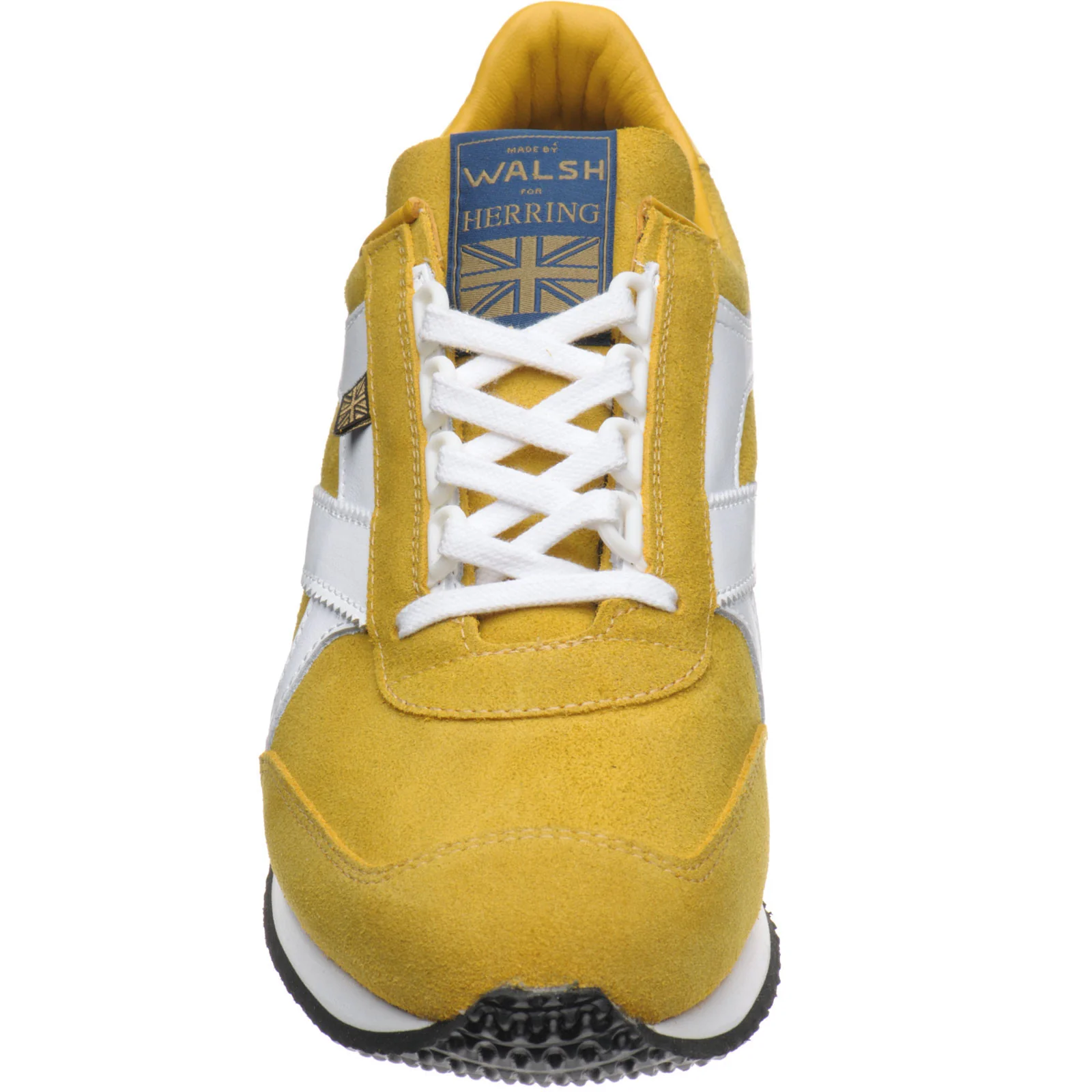 Herring Voyager Trainer mens rubber-soled in mustard suede and white calf - Image 2