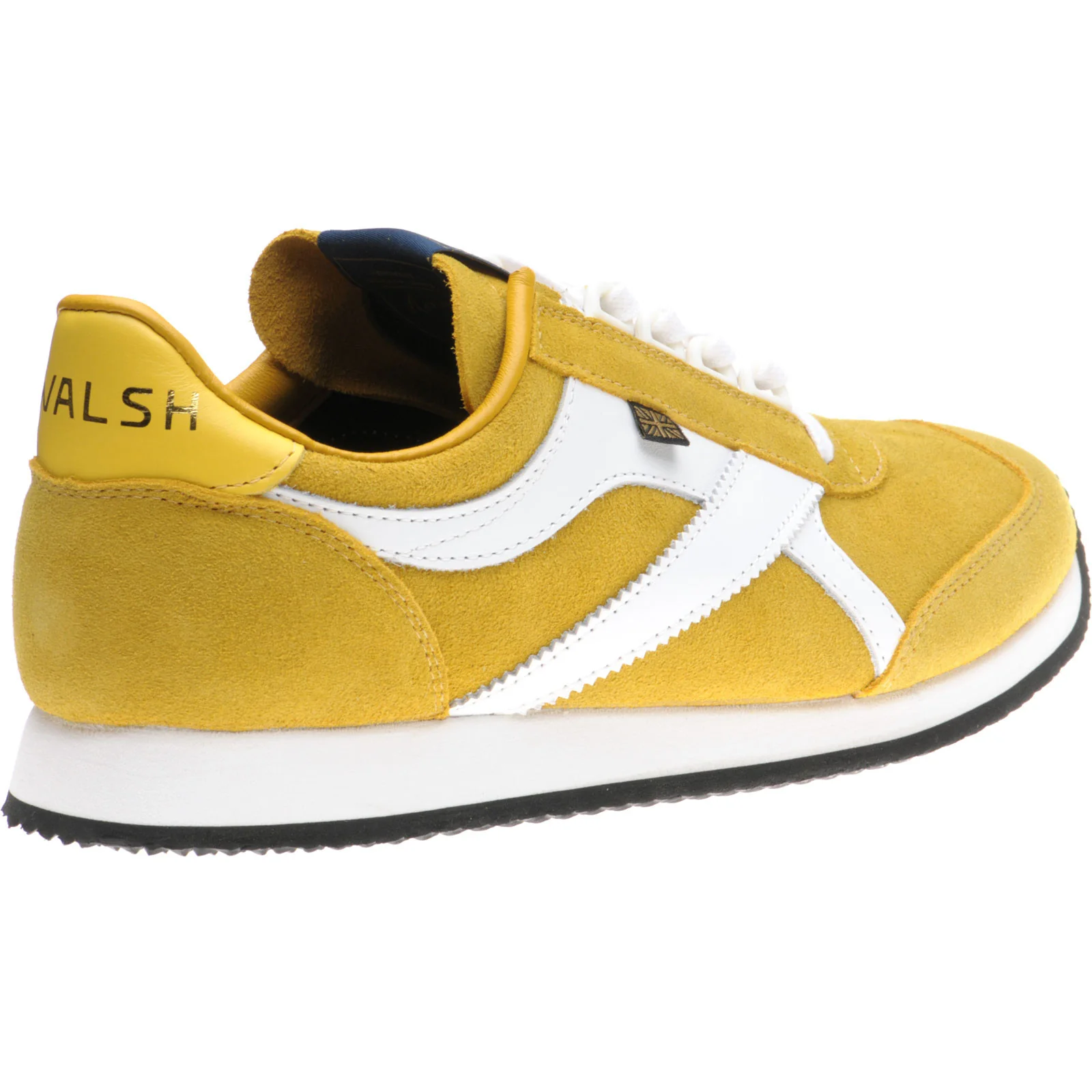 Herring Voyager Trainer mens rubber-soled in mustard suede and white calf - Image 4