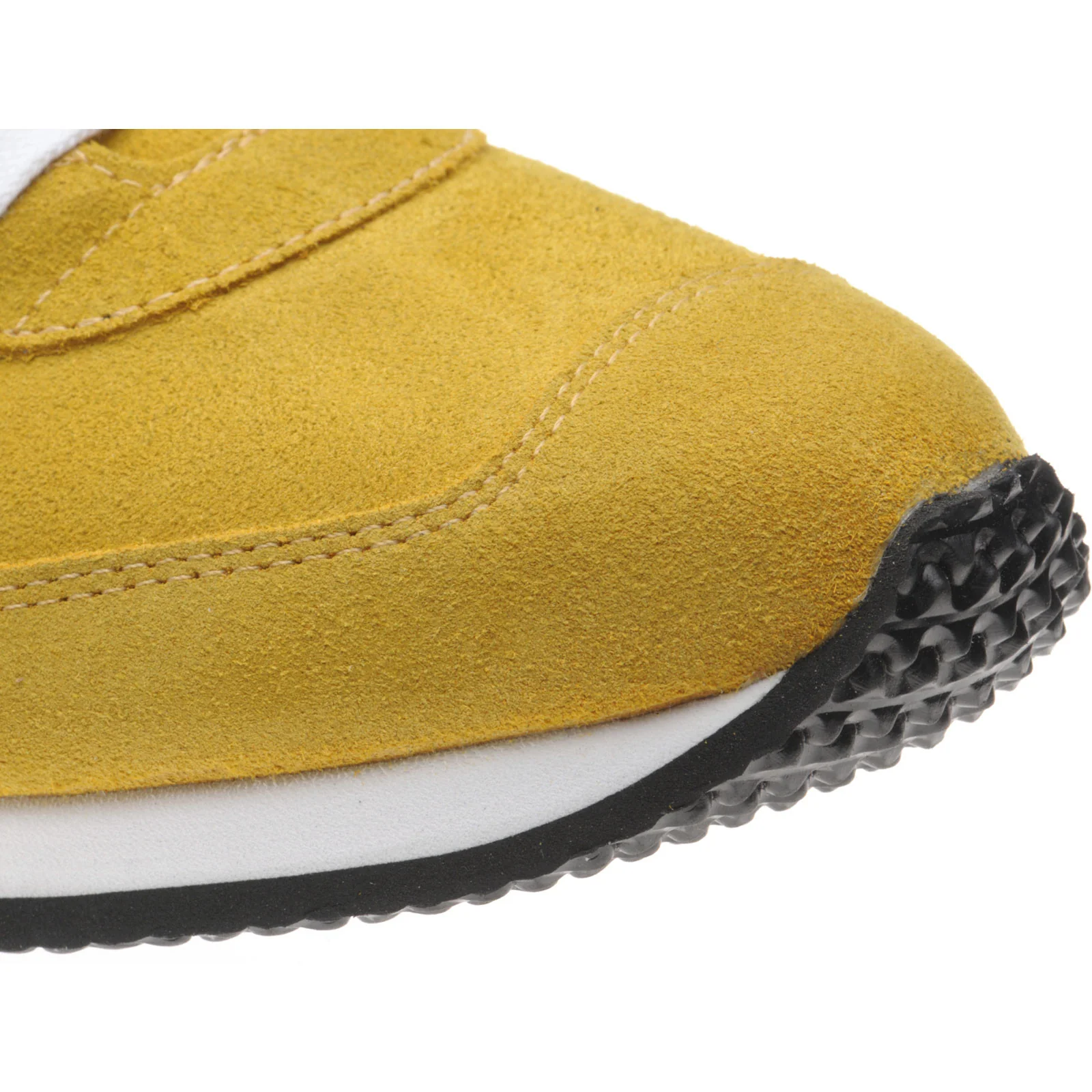 Herring Voyager Trainer mens rubber-soled in mustard suede and white calf - Image 5
