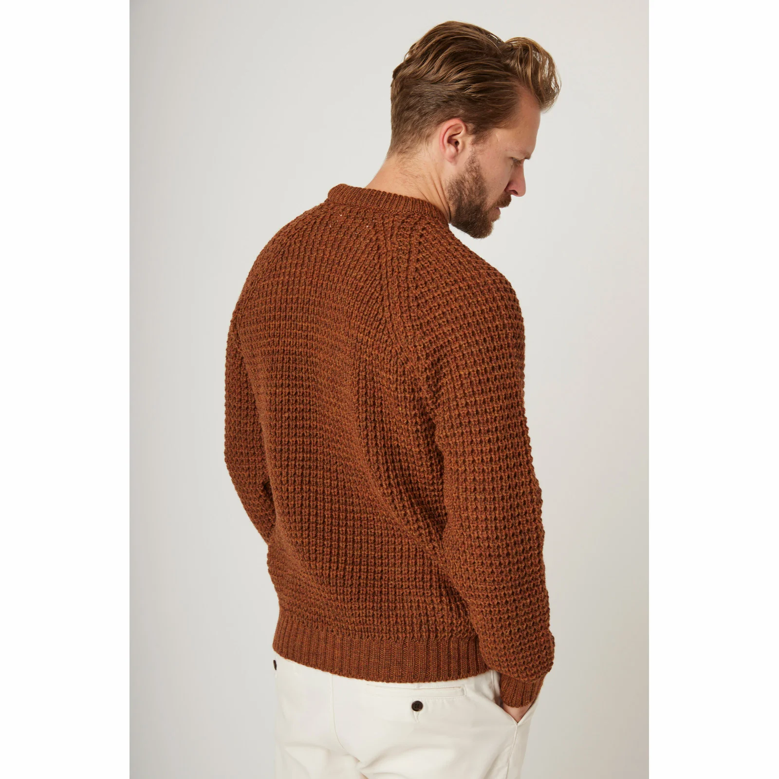 Herring Waffle Jumper by Peregrine in cinnamon - Image 2