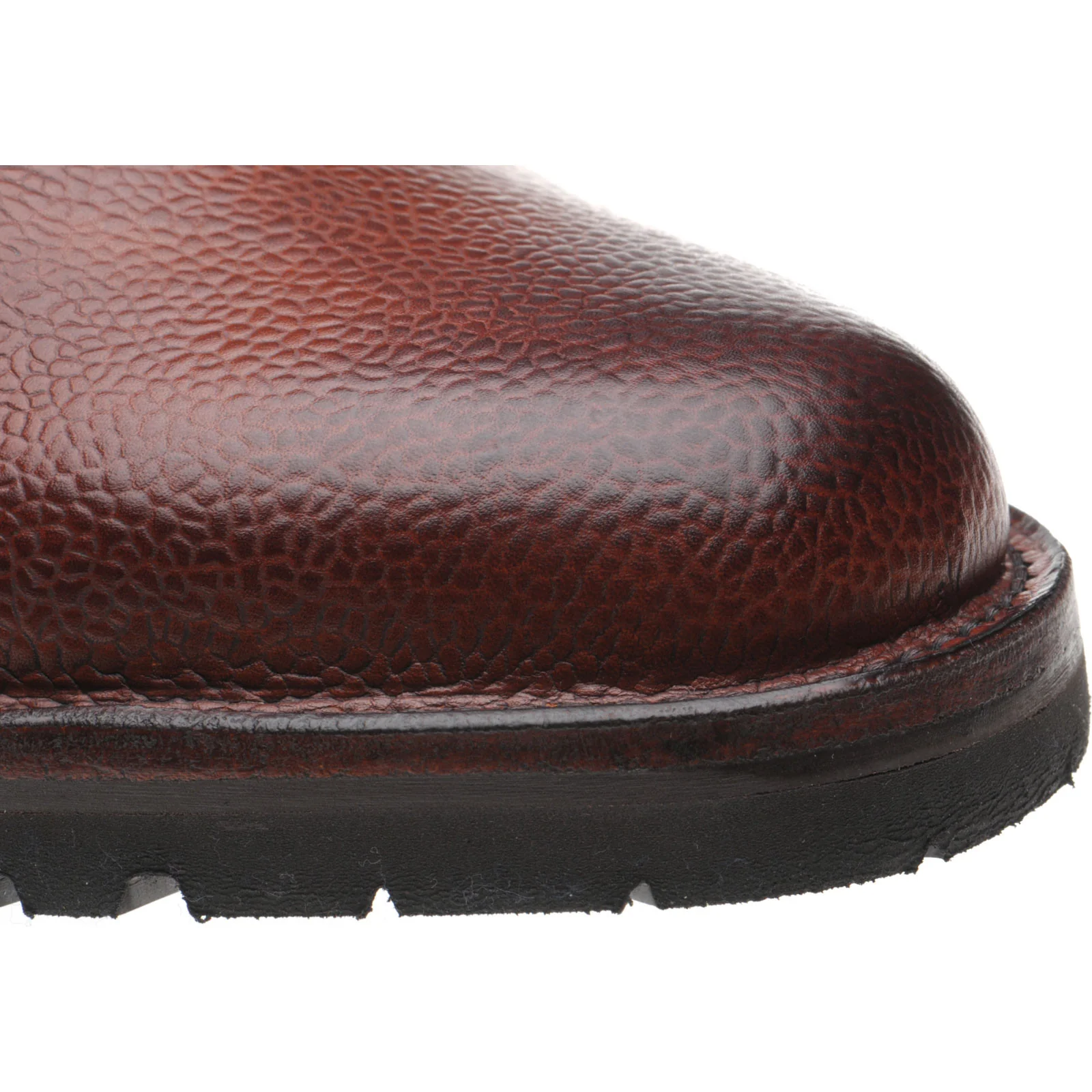 Herring Wasdale II mens rubber-soled Derby shoes in mahogany grain - Image 5