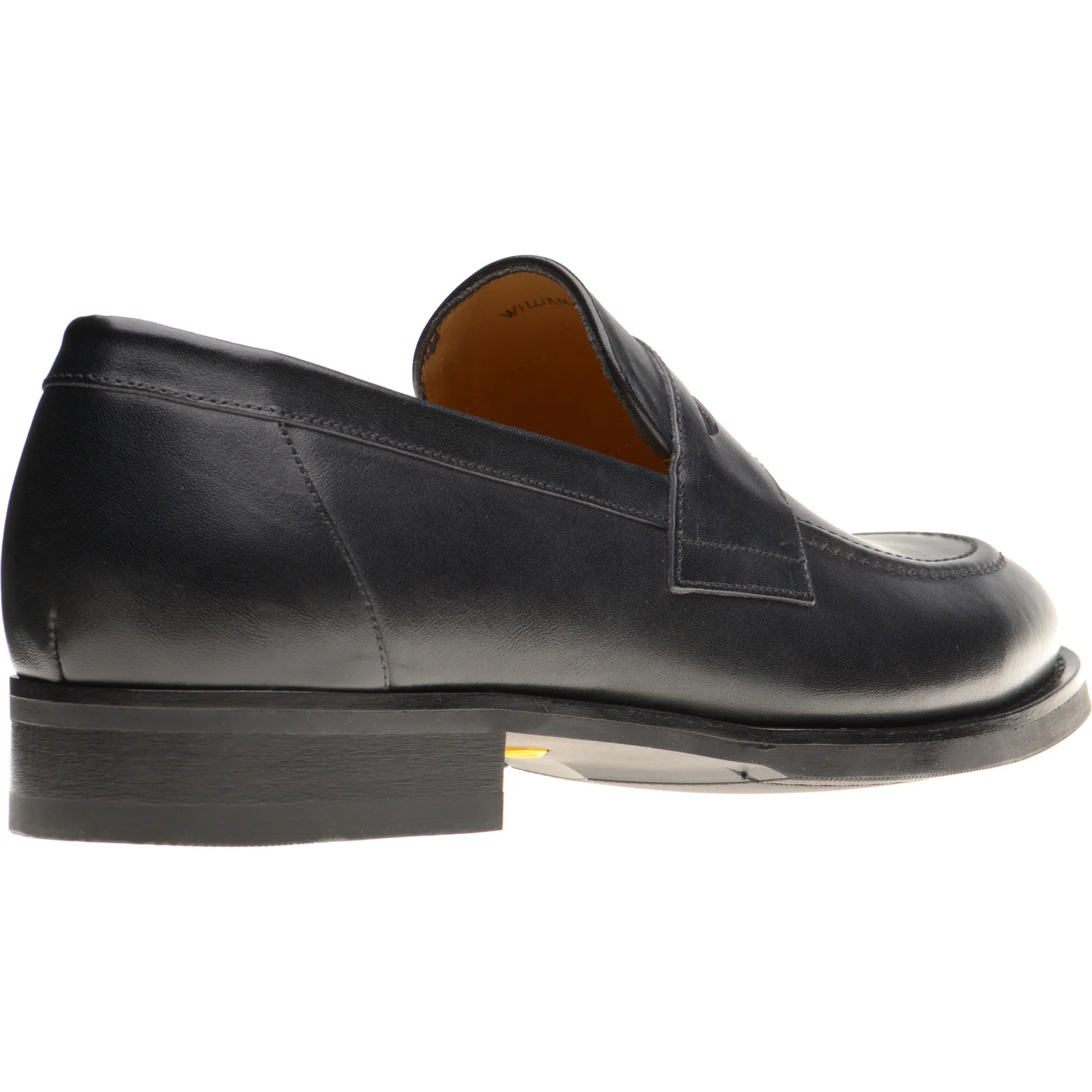 Herring William mens rubber-soled loafers in black calf - Image 4