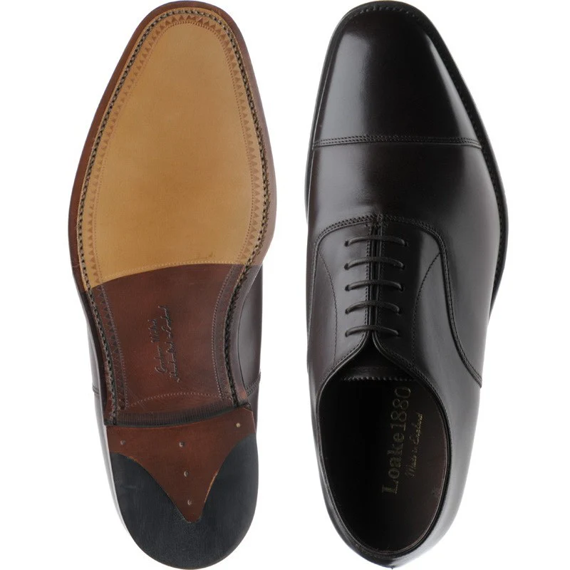 Loake Aldwych mens Oxfords in dark brown calf - Image 3