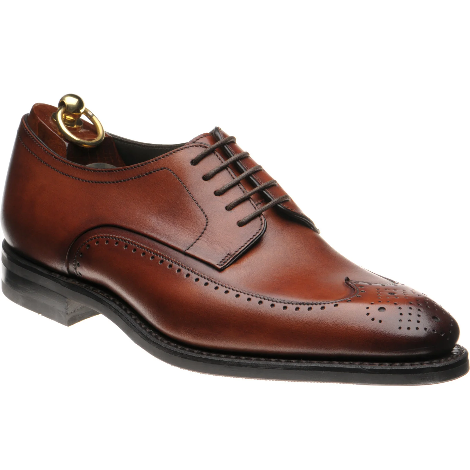Loake Bale mens rubber-soled brogues in scotch calf